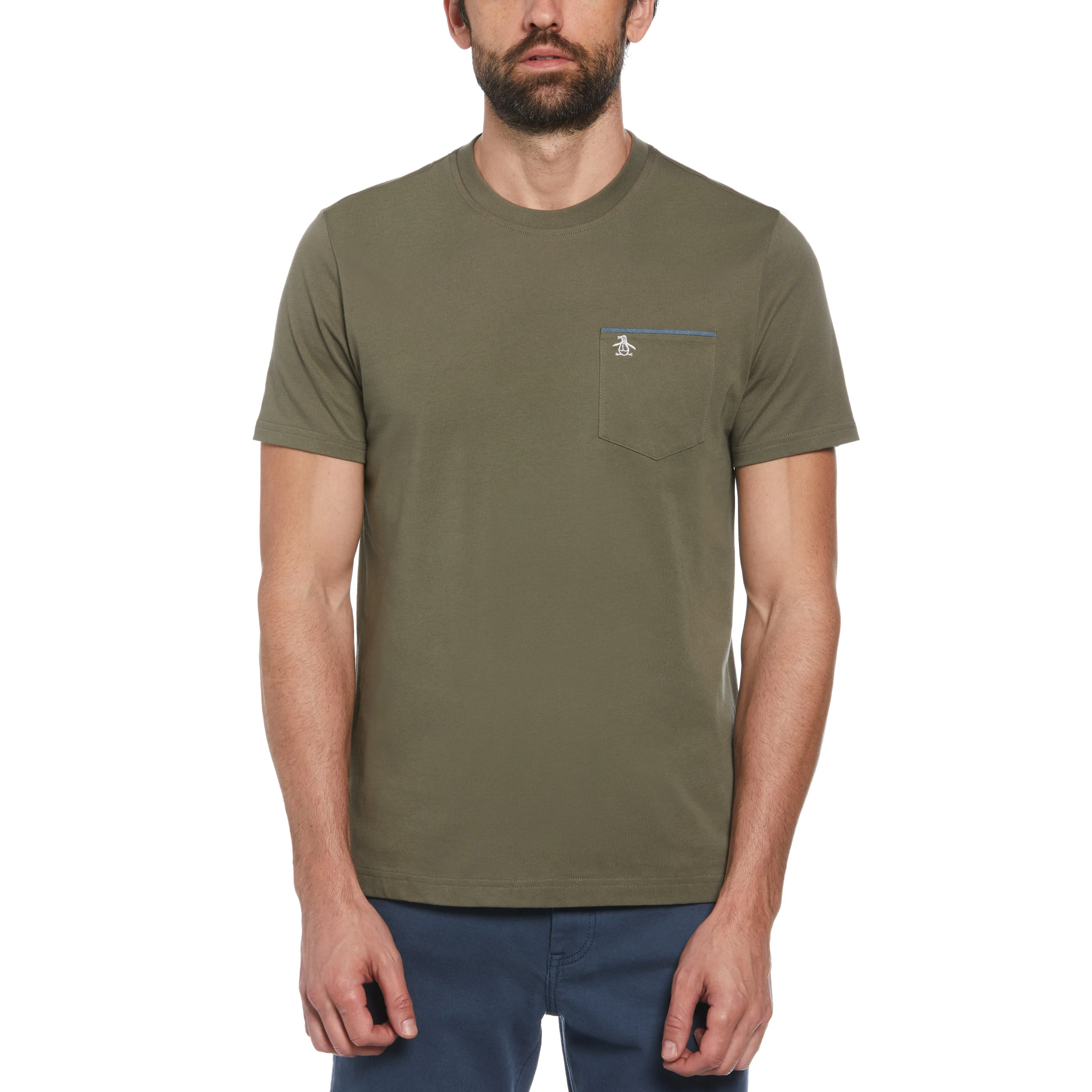 Chambray Tipped Fashion Tee sold by Original Penguin