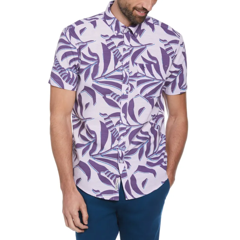 Chambray Leaves Print Shirt sold by Original Penguin