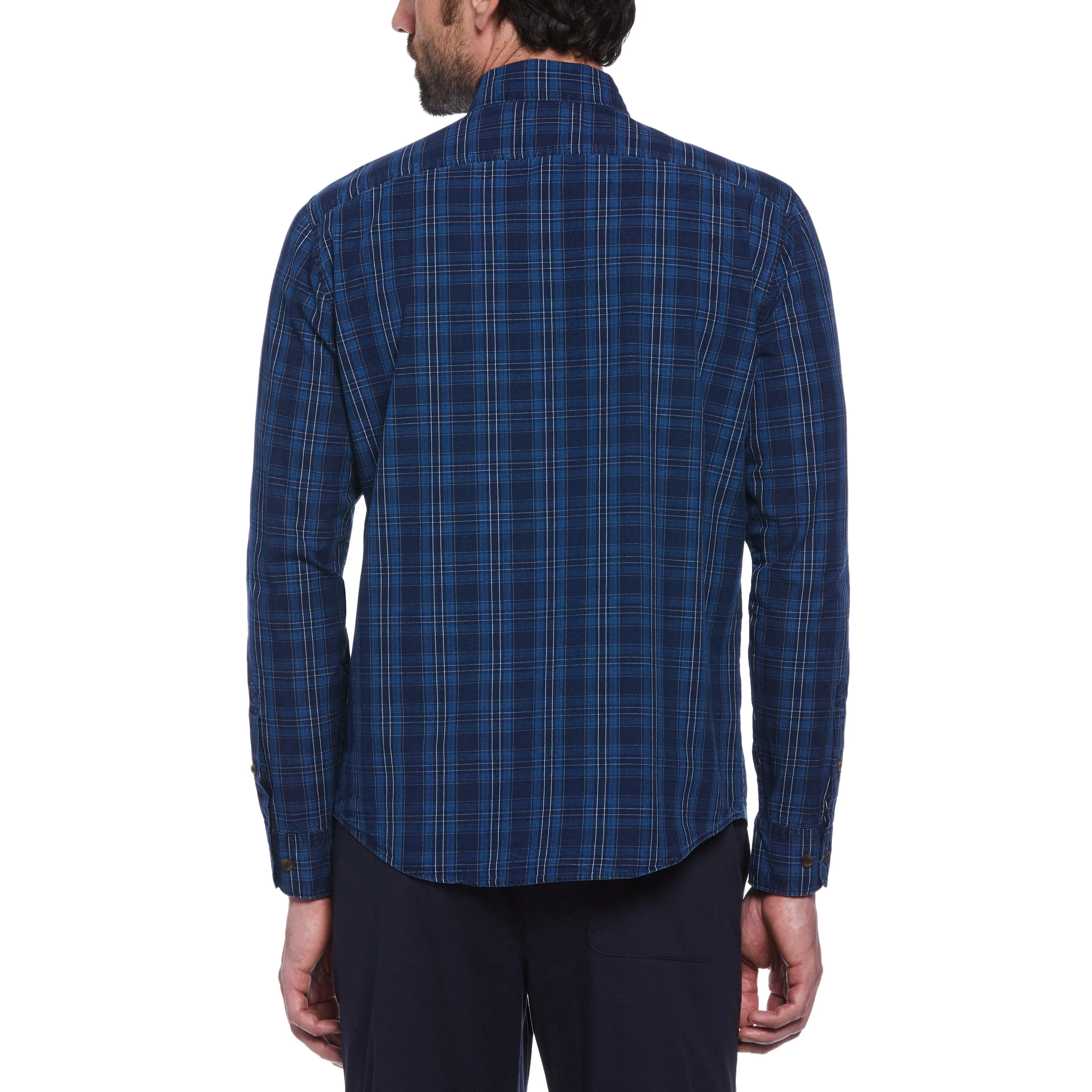 Cotton Indigo Plaid Print Button-Down Shirt sold by Original Penguin product image thumbnail 2