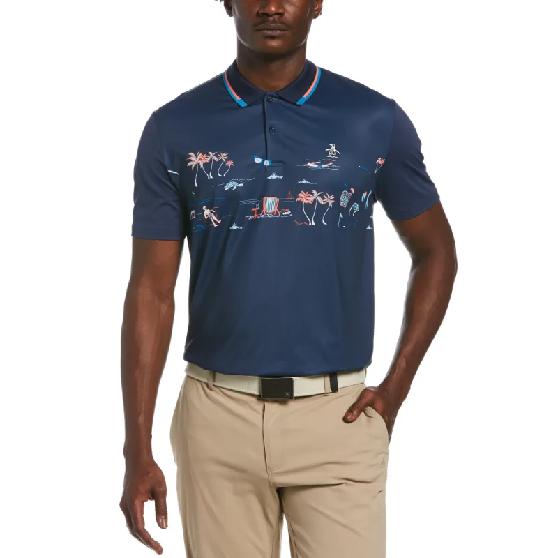 Resort Chest Print Golf Polo sold by Original Penguin