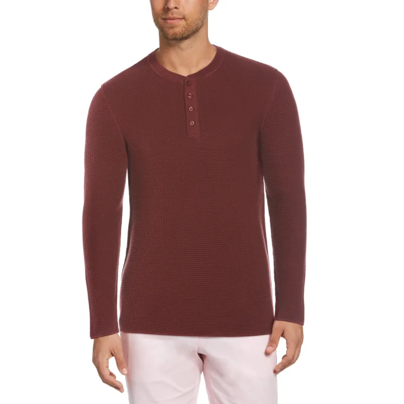 Waffle Knit Henley sold by Original Penguin