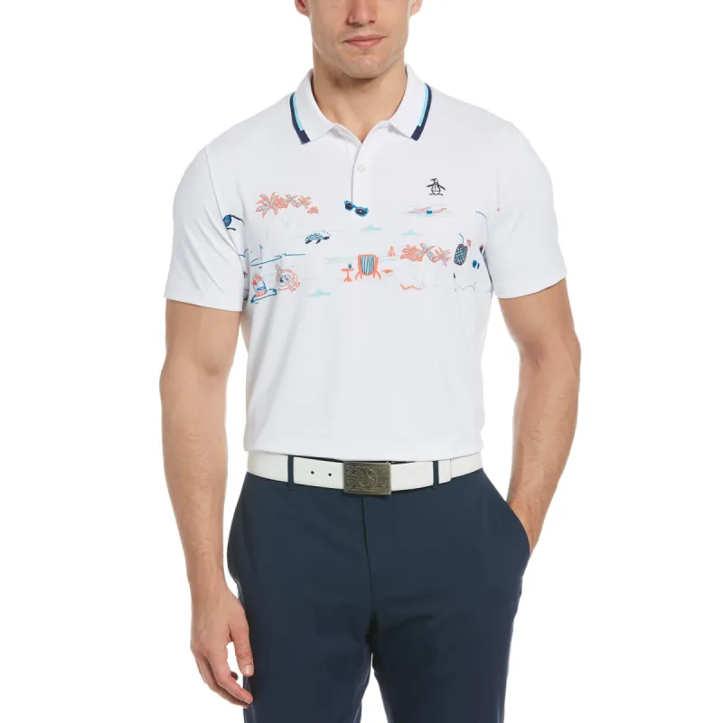 Resort Chest Print Golf Polo sold by Original Penguin