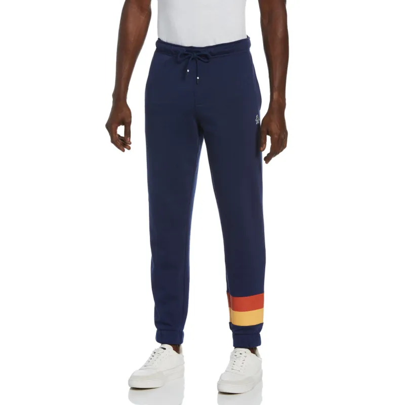Ankle Stripe Fleece Jogger sold by Original Penguin