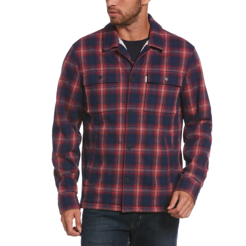 Sherpa-Lined Shirt Jacket sold by Original Penguin