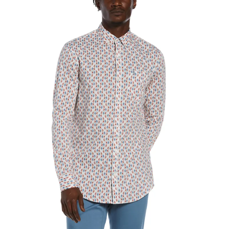 Geo Lattice Print Shirt sold by Original Penguin