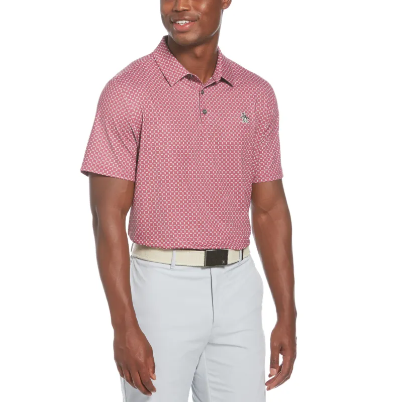 Micro Geo Allover Print Golf Polo Shirt sold by Original Penguin