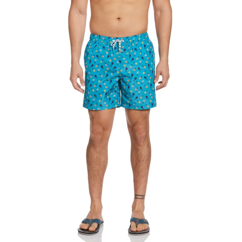 Packable Pineapple Print Swim Short sold by Original Penguin