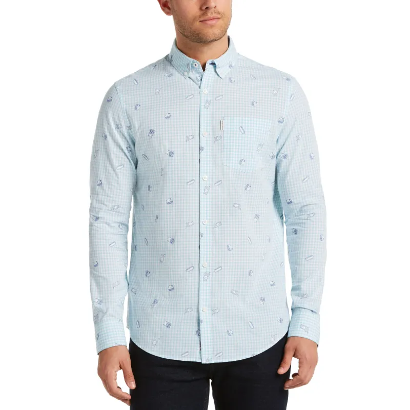 Gingham Food Print Shirt sold by Original Penguin