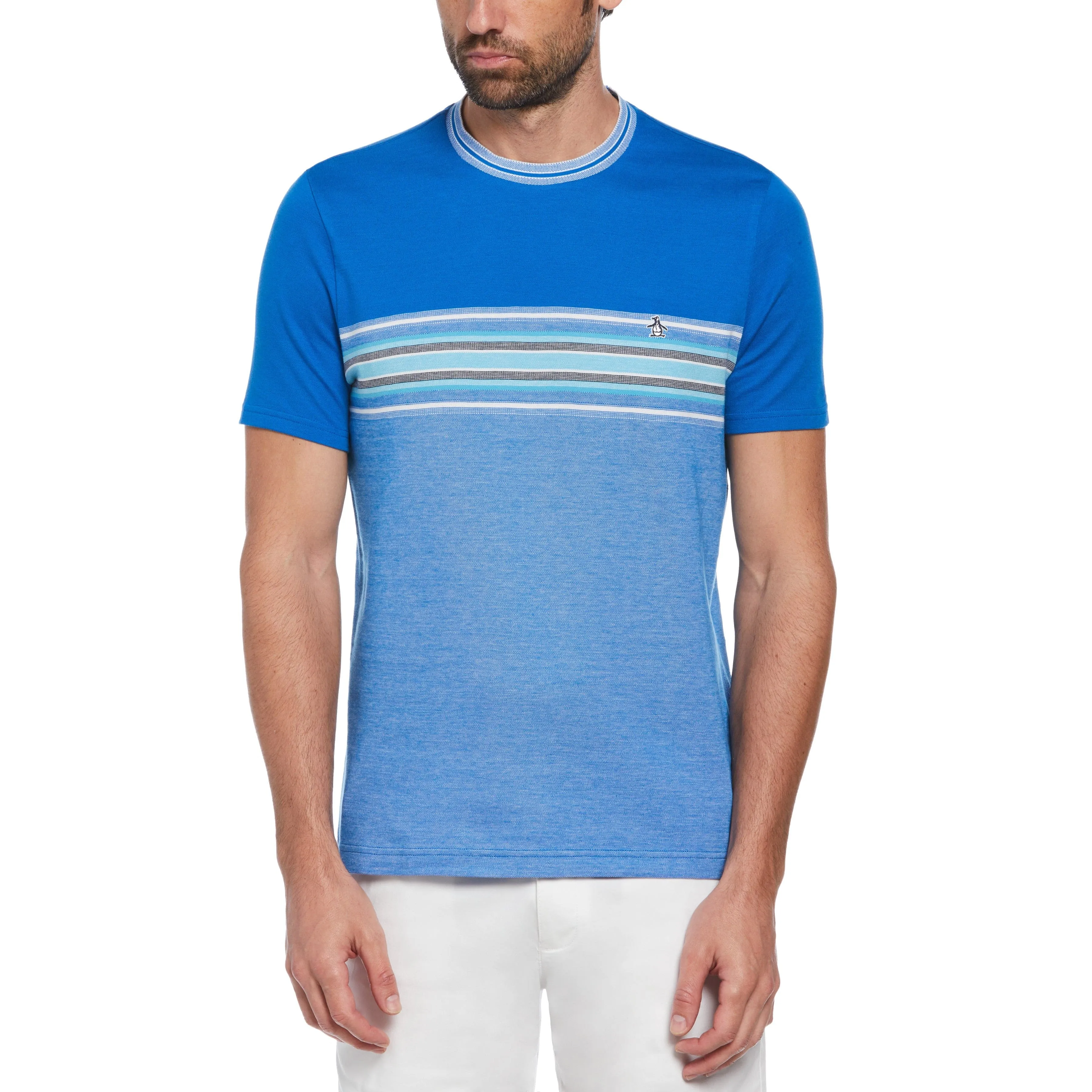 Engineered Chest Stripe Pique Tee sold by Original Penguin
