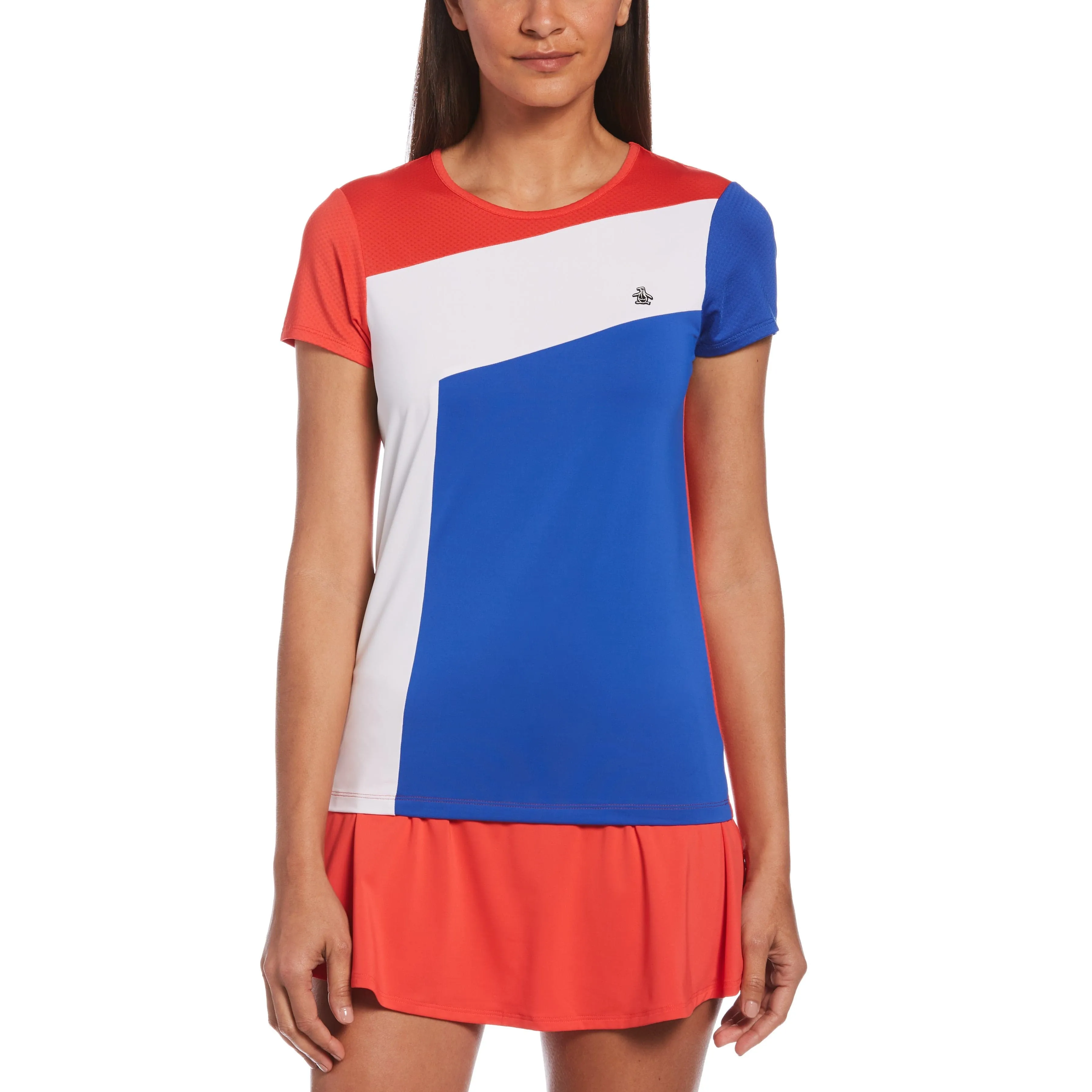 Women's Performance Color Block Tennis Tee sold by Original Penguin