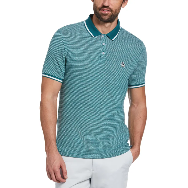 Micro Stripe Tipped Collar Polo sold by Original Penguin