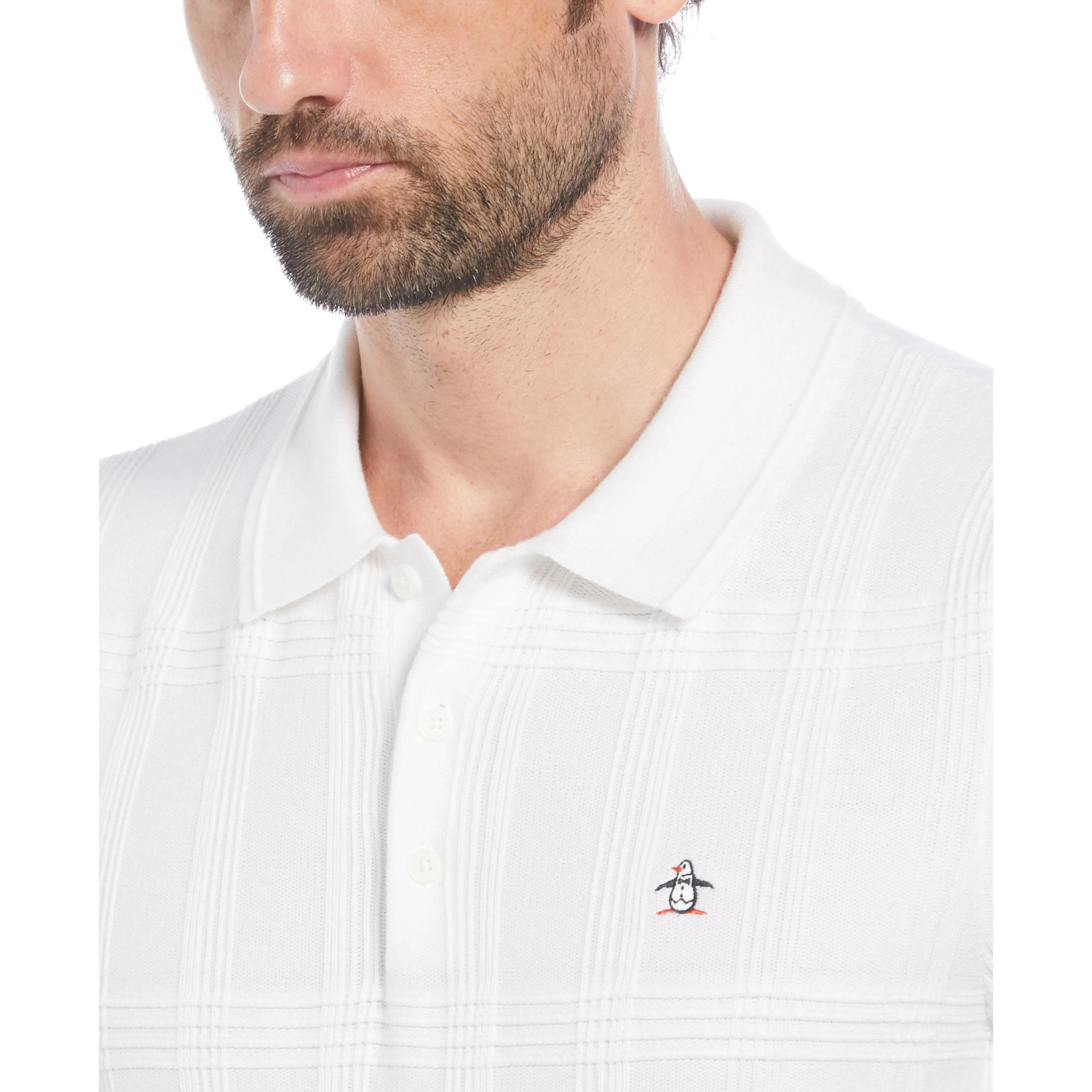 Cashmere-Like Cotton Plaid Sweater Polo sold by Original Penguin product image thumbnail 4
