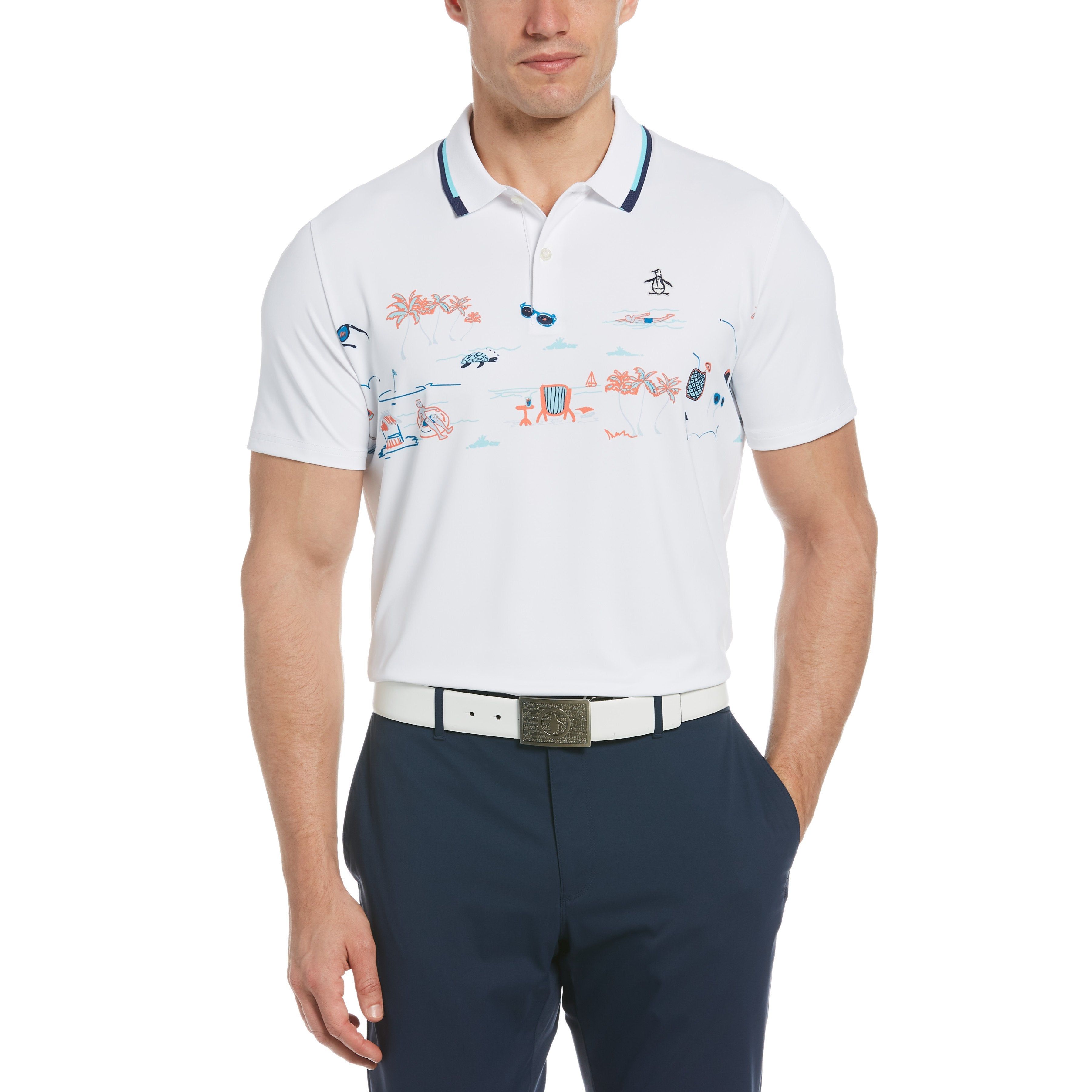 Resort Chest Print Golf Polo sold by Original Penguin