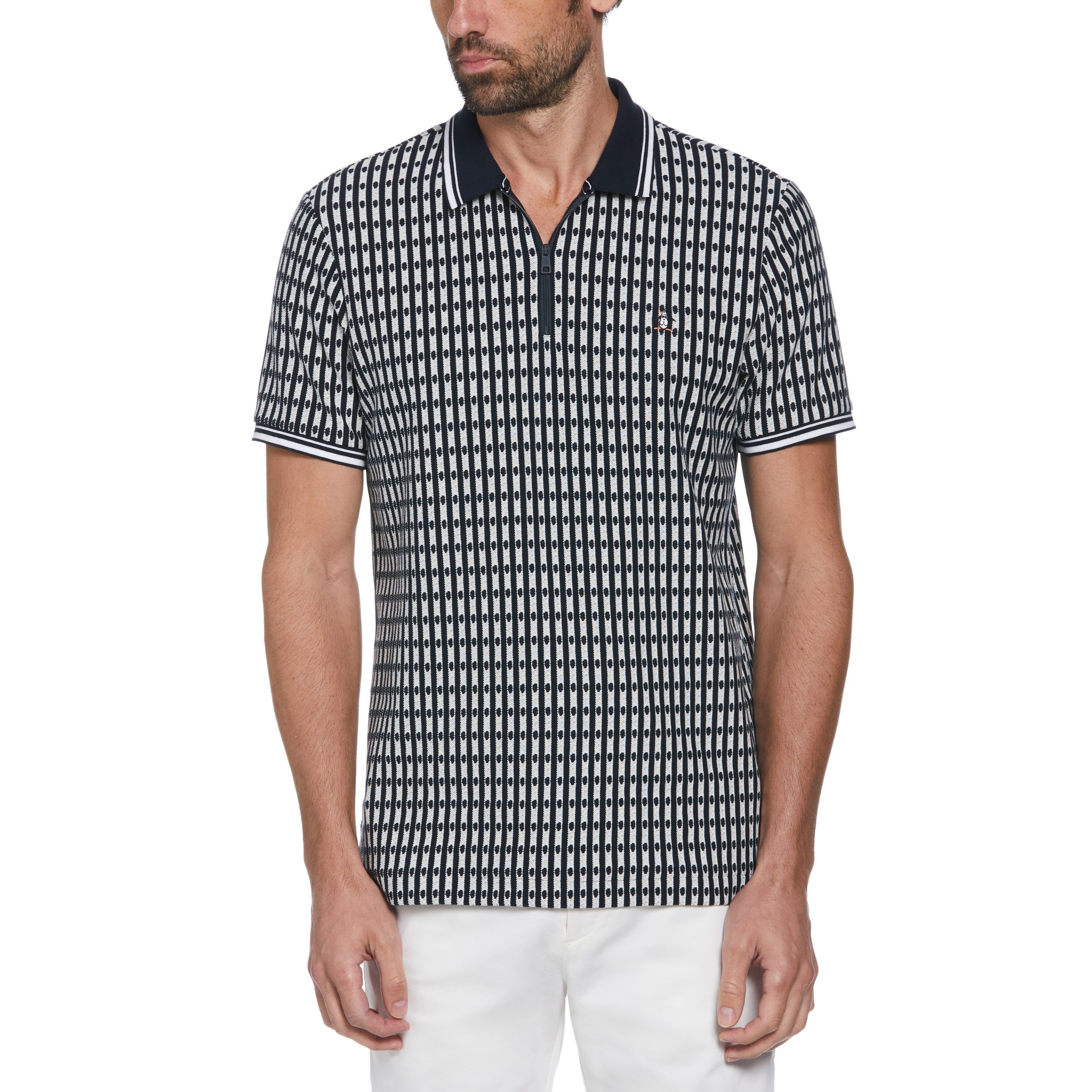 1/4 Zip Allover Print Jacquard Polo sold by Original Penguin