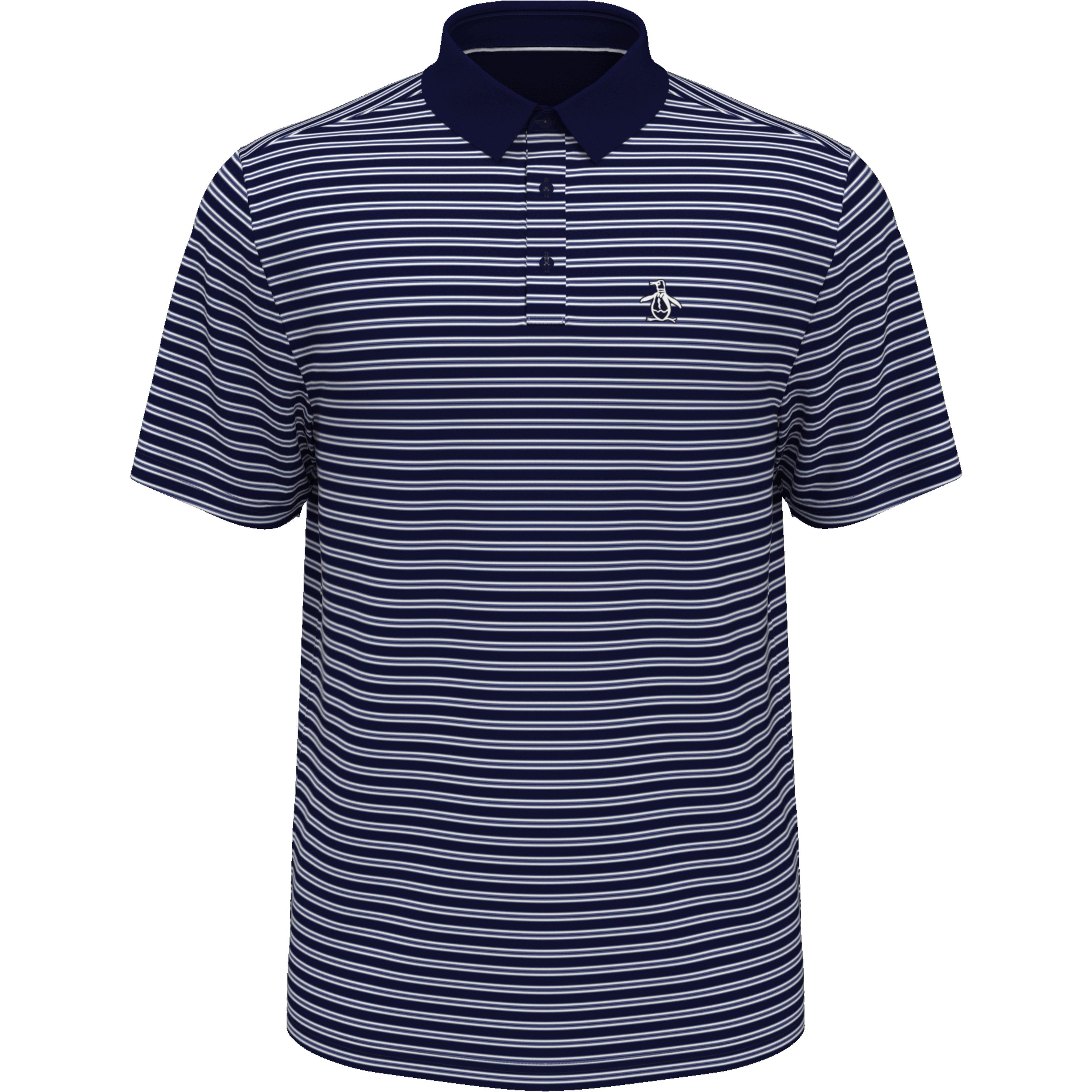 Heritage Stripe Solid Collar Polo sold by Original Penguin