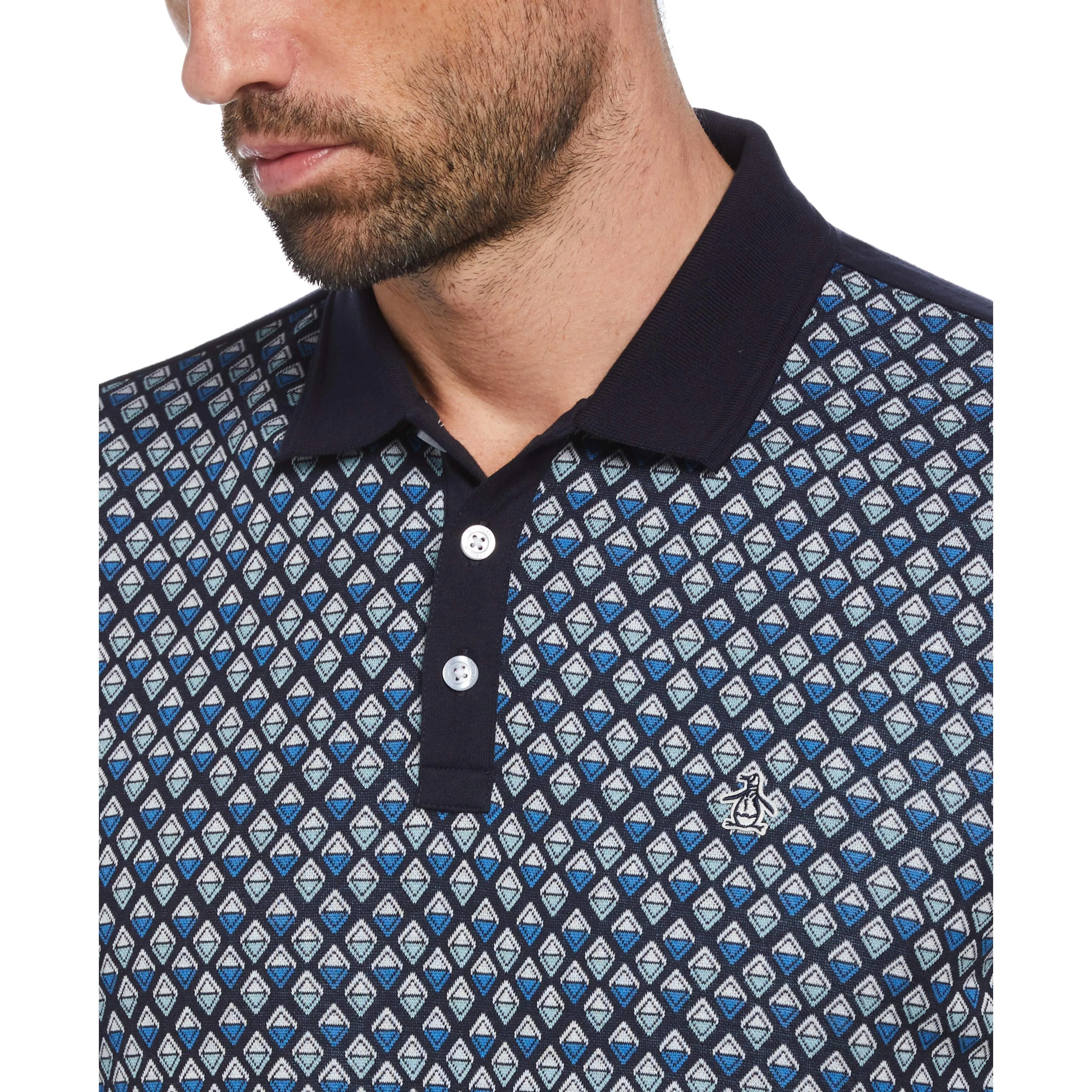 Jacquard Diamond Front Polo sold by Original Penguin product image thumbnail 3