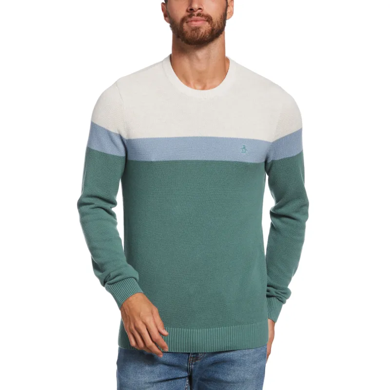 Chest Stripe Crew Neck Sweater sold by Original Penguin