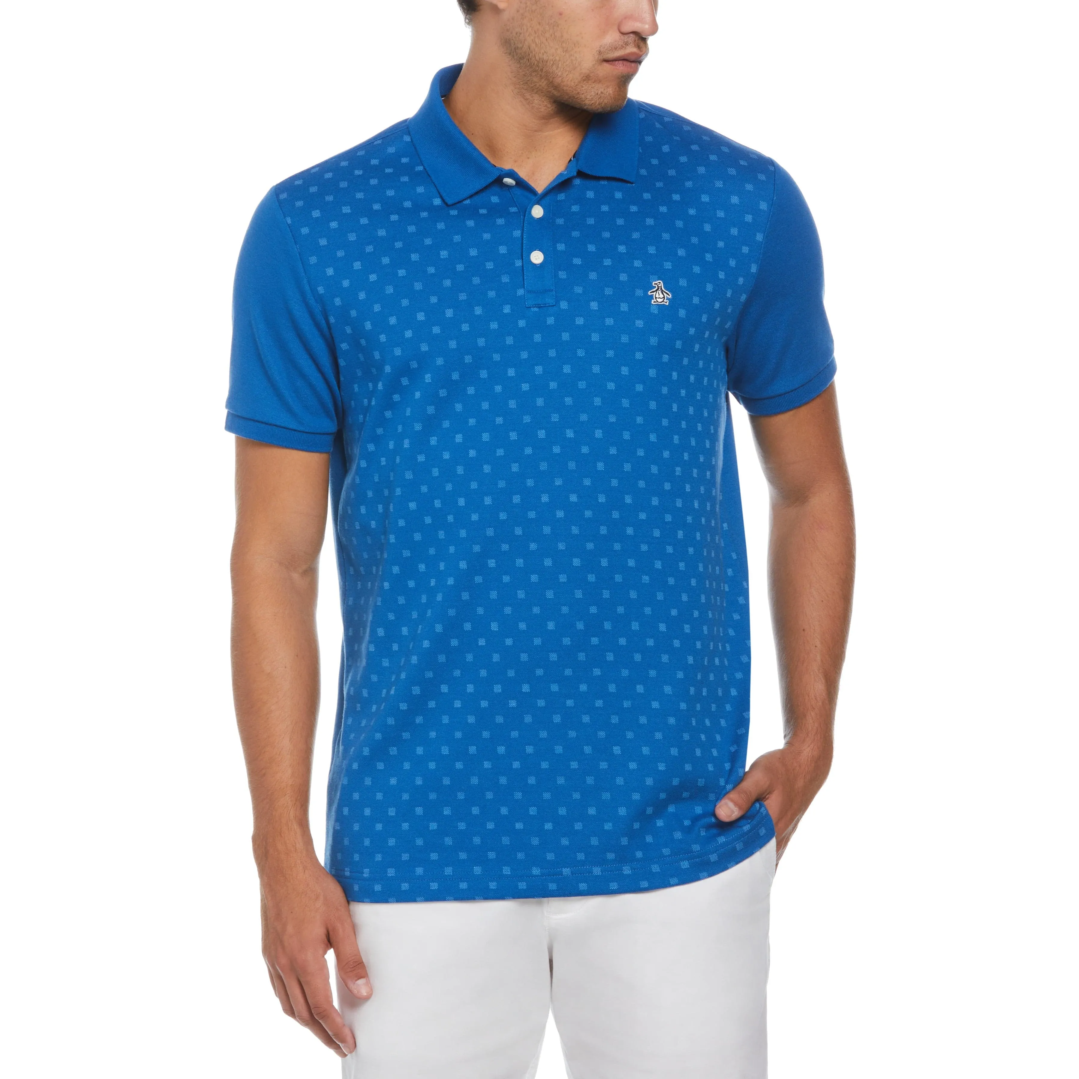 Jacquard Check Polo sold by Original Penguin