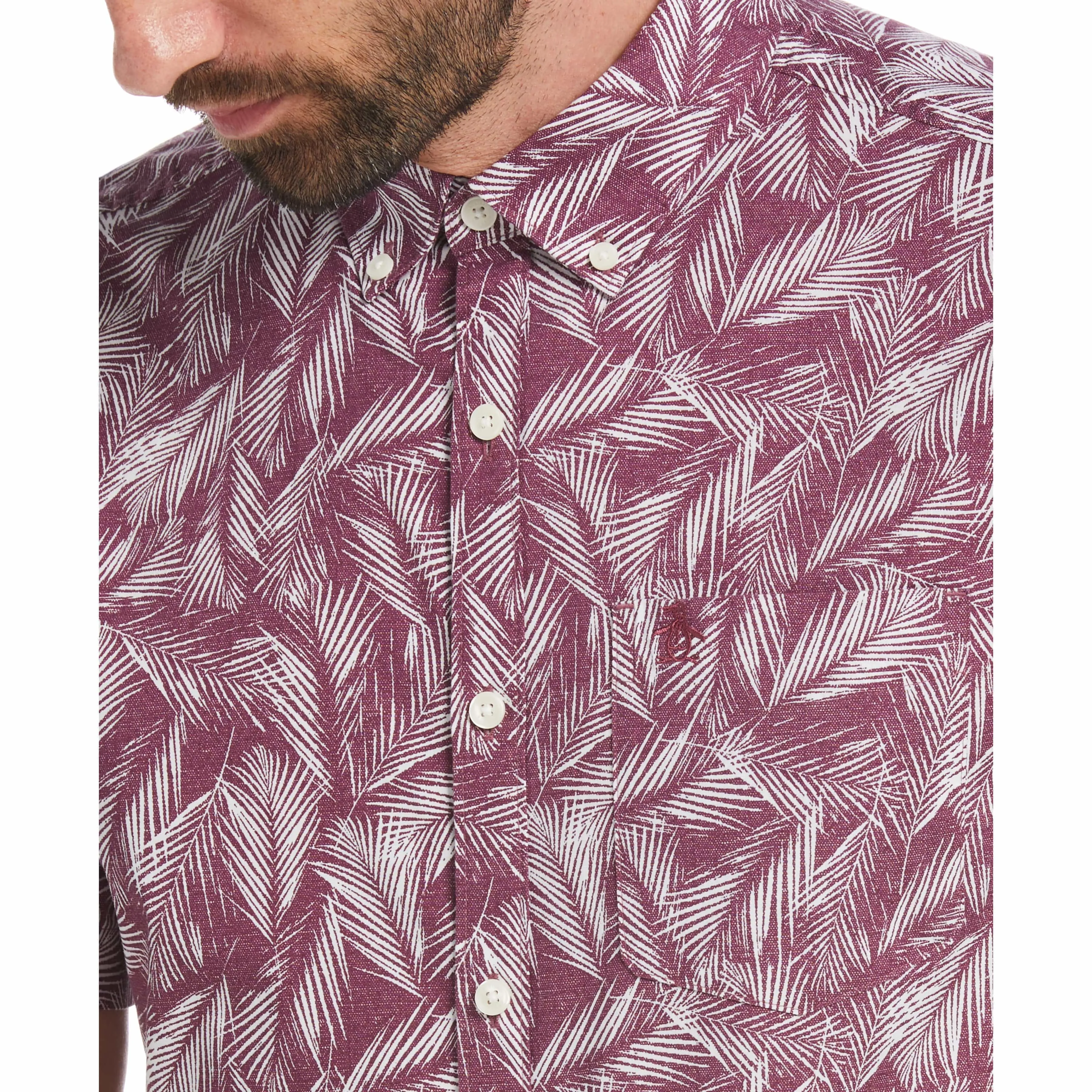 Poplin Palm Leaves Print Shirt sold by Original Penguin product image thumbnail 3
