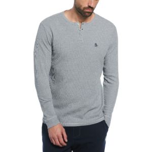 Long Sleeve Waffle Henley sold by Original Penguin
