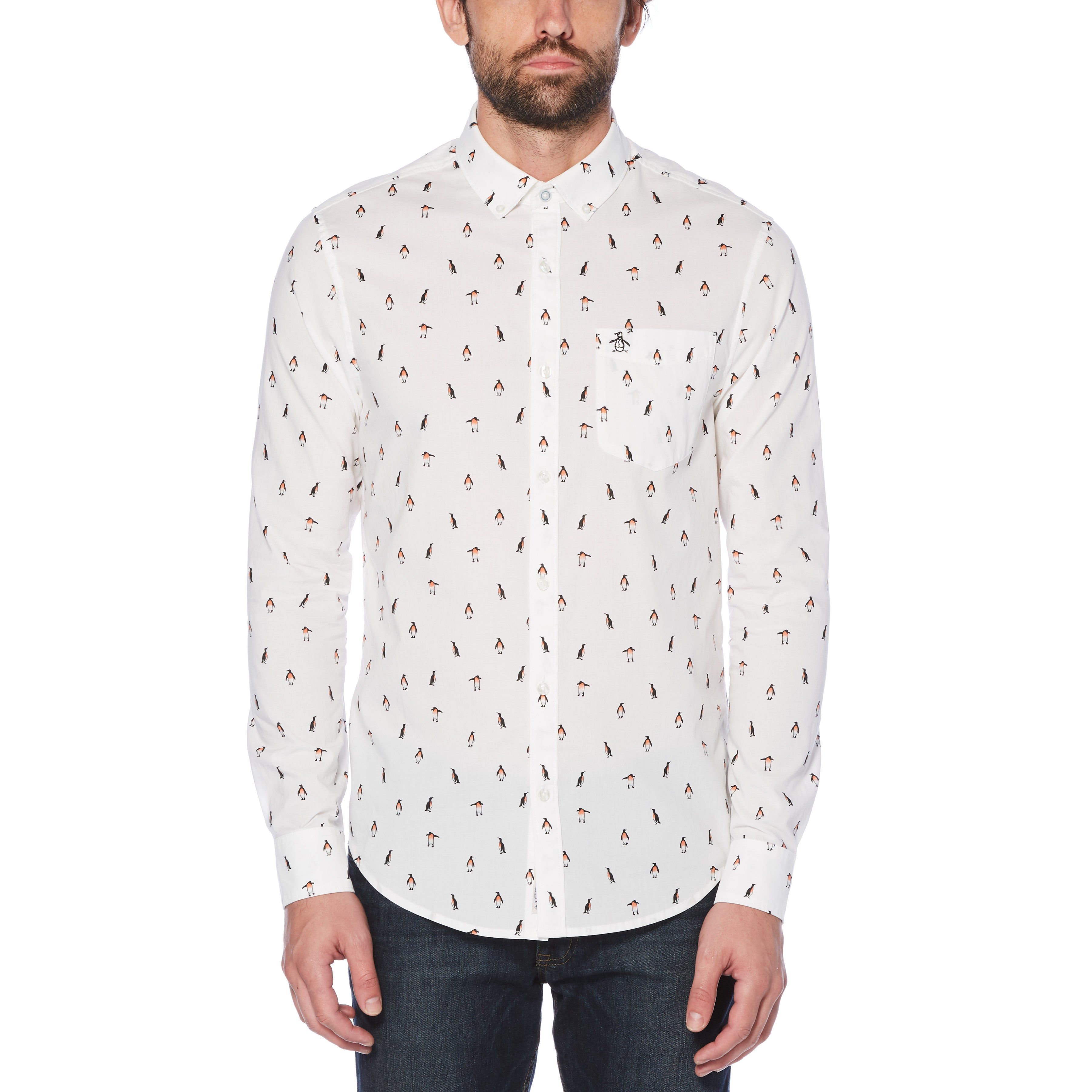 Penguin Print Poplin Shirt sold by Original Penguin