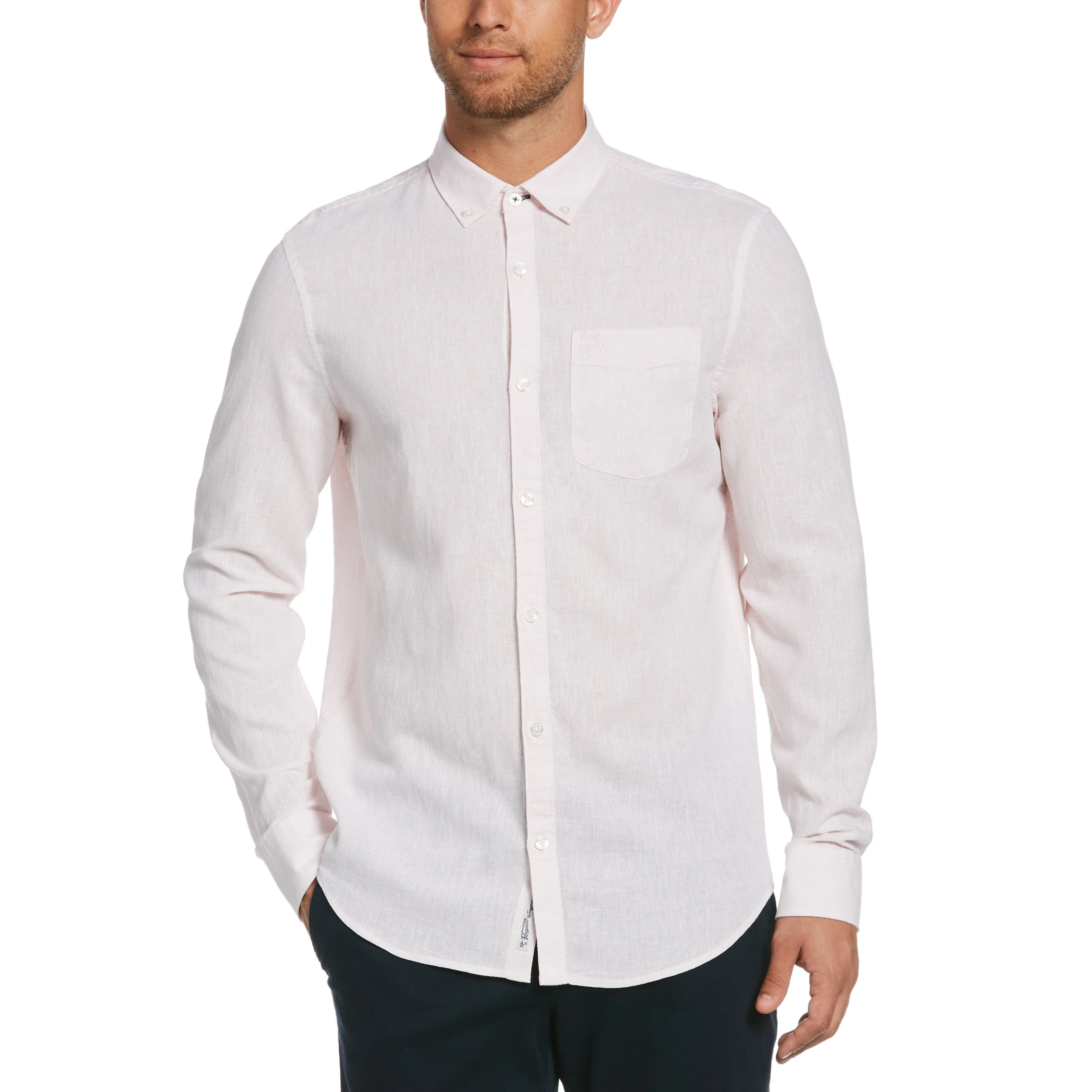 Feeder Stripe Linen Shirt sold by Original Penguin