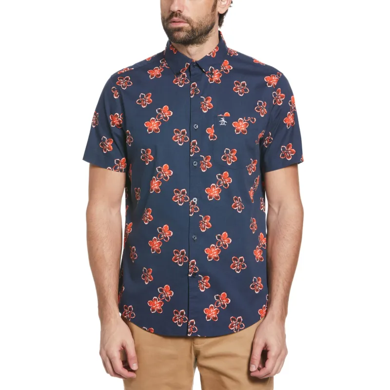 Tie Dye Floral Print Shirt sold by Original Penguin