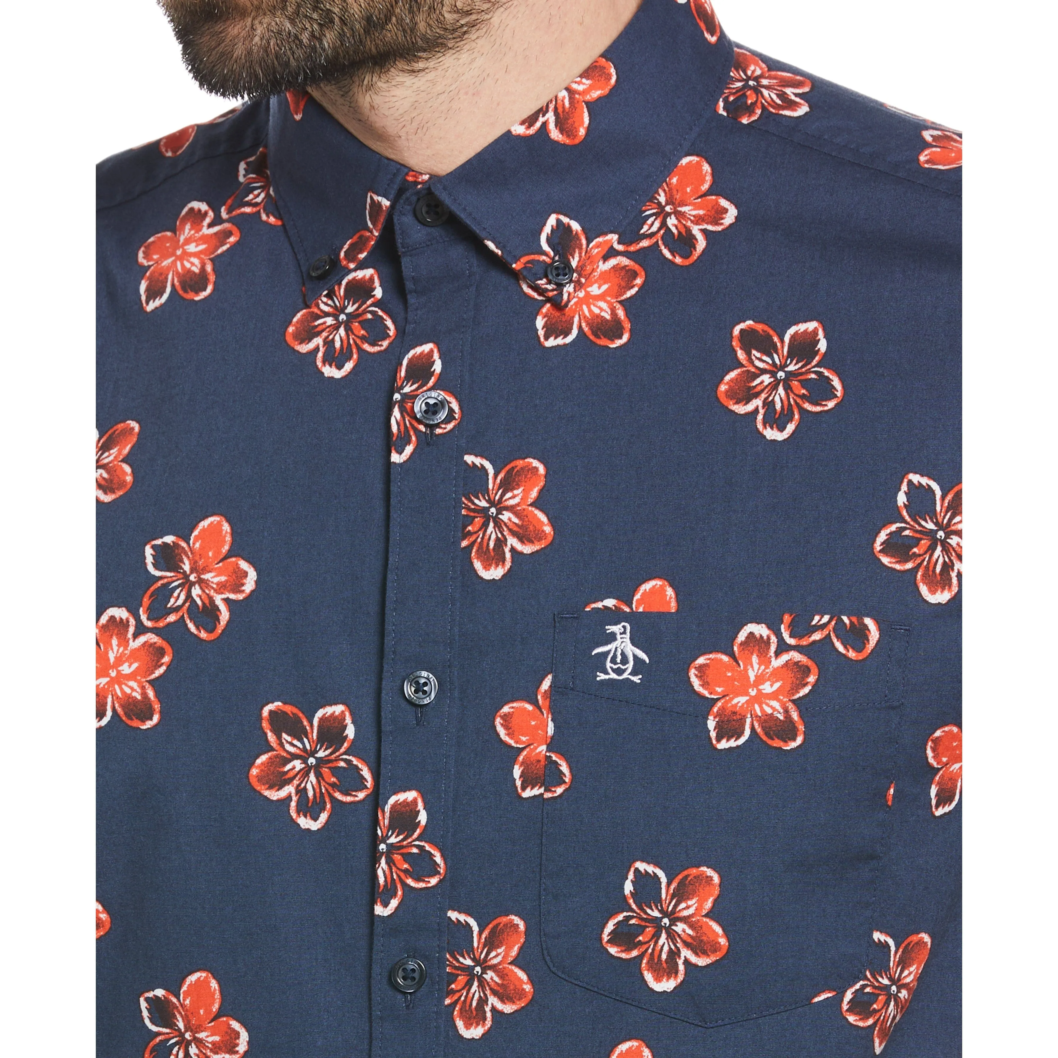 Tie Dye Floral Print Shirt sold by Original Penguin product image thumbnail 3