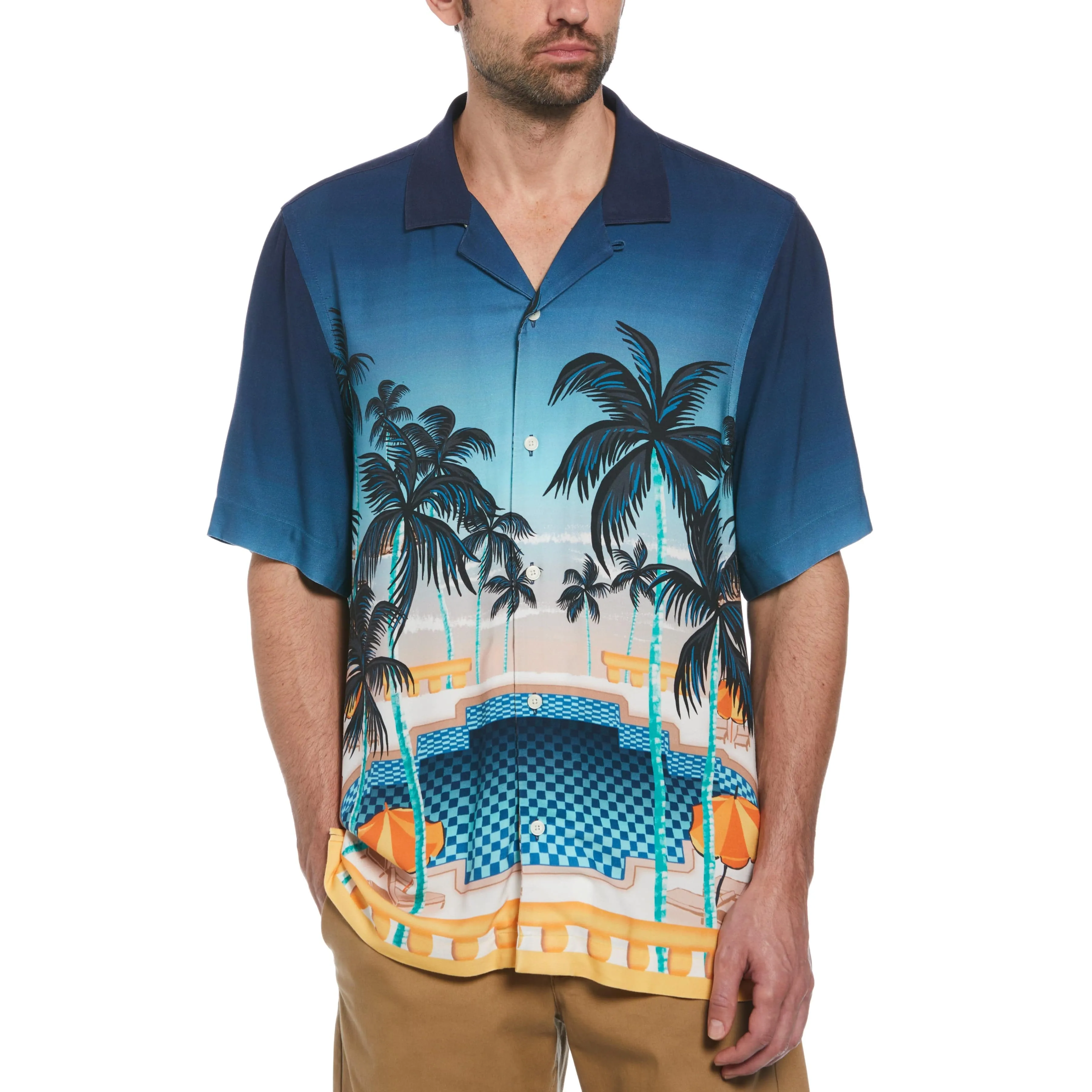 Viscose Pool Scene Shirt sold by Original Penguin
