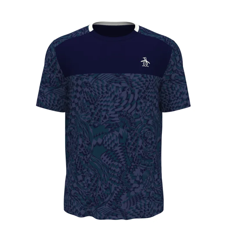 Motion Checked Color Block Tennis Tee sold by Original Penguin