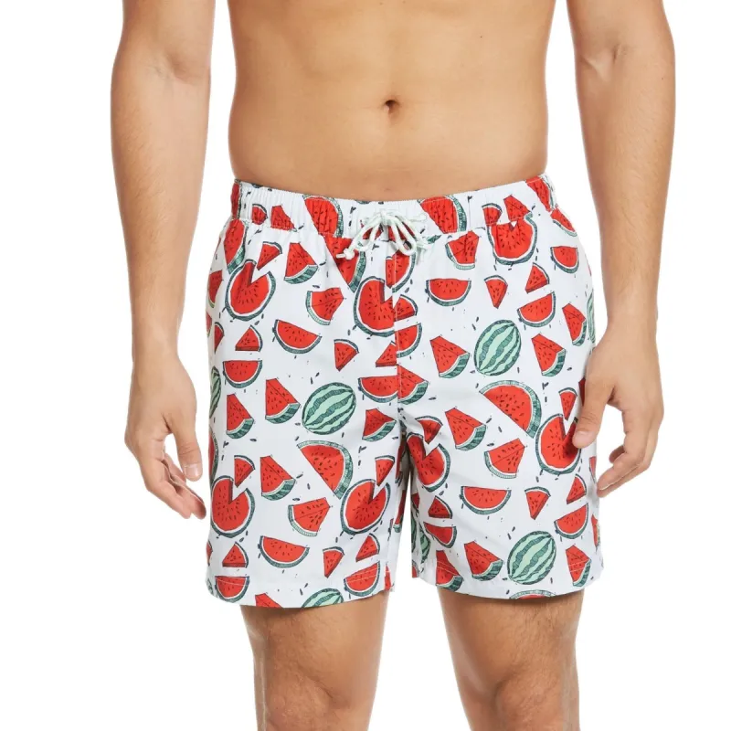 Packable Watermelon Print Swim Short made by Original Penguin