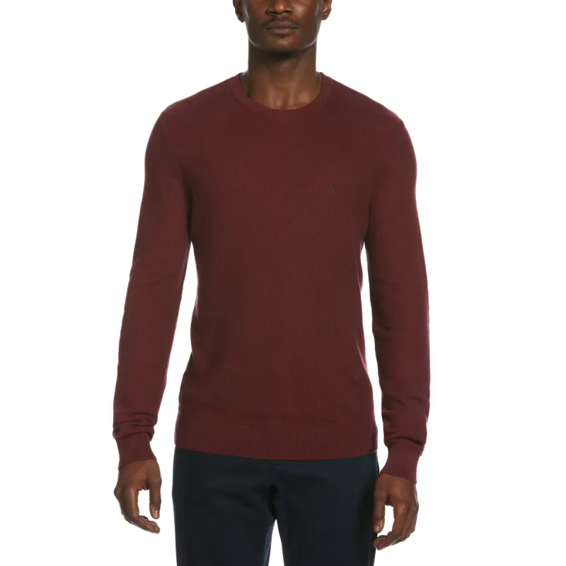 Tuck Stitch Crew Neck Sweater sold by Original Penguin