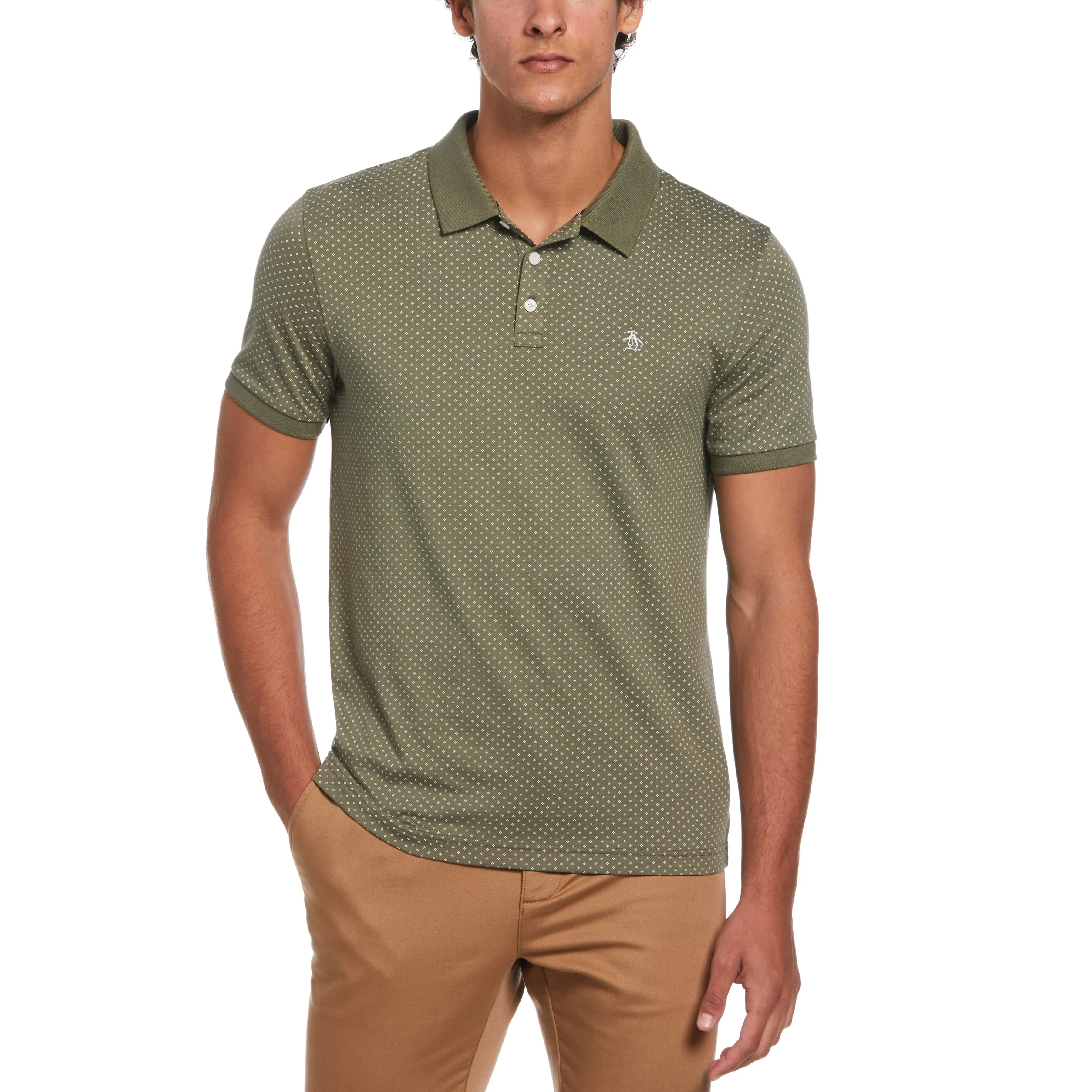 Ditsy Diamond Print Polo sold by Original Penguin