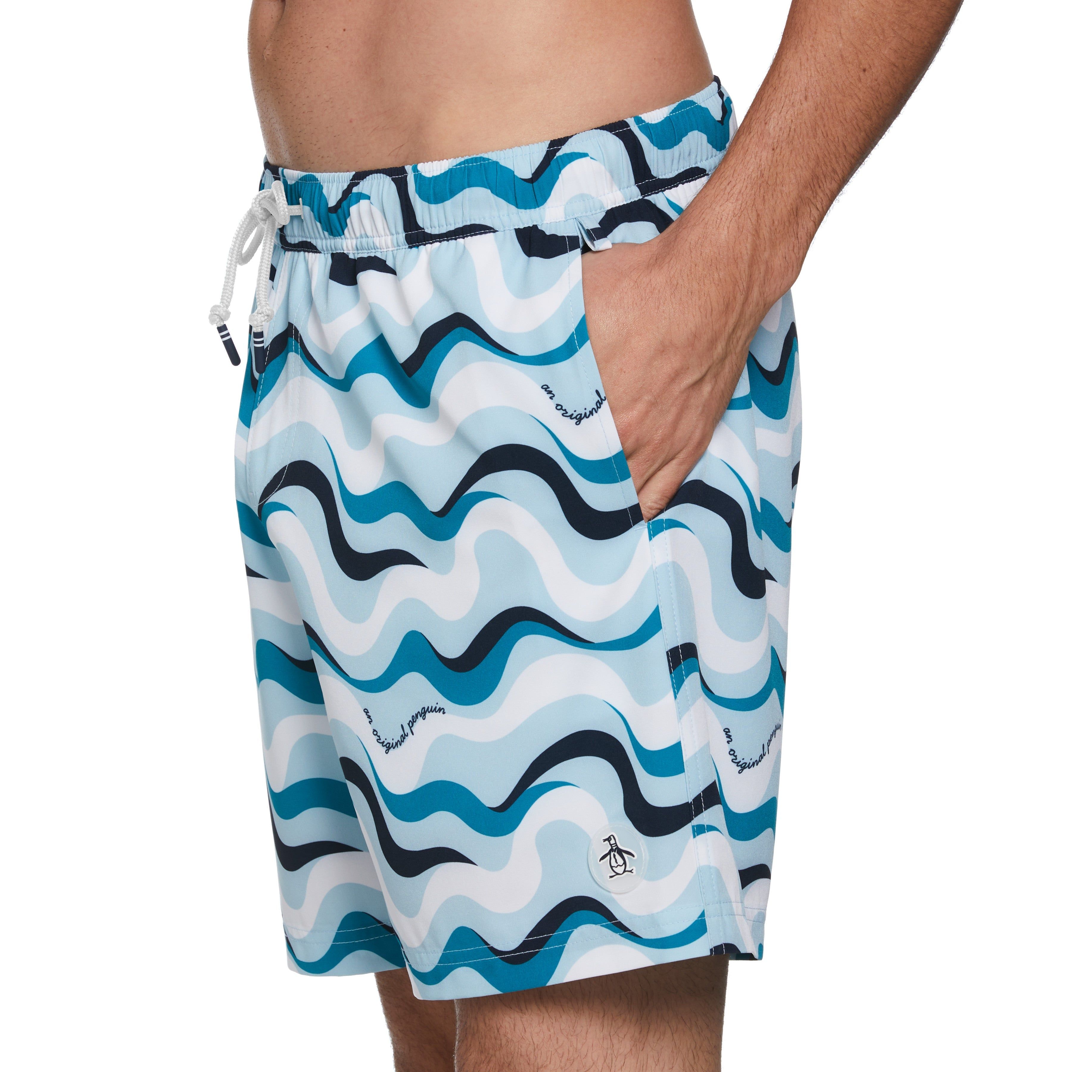 Wave Print Swim Short sold by Original Penguin product image thumbnail 3