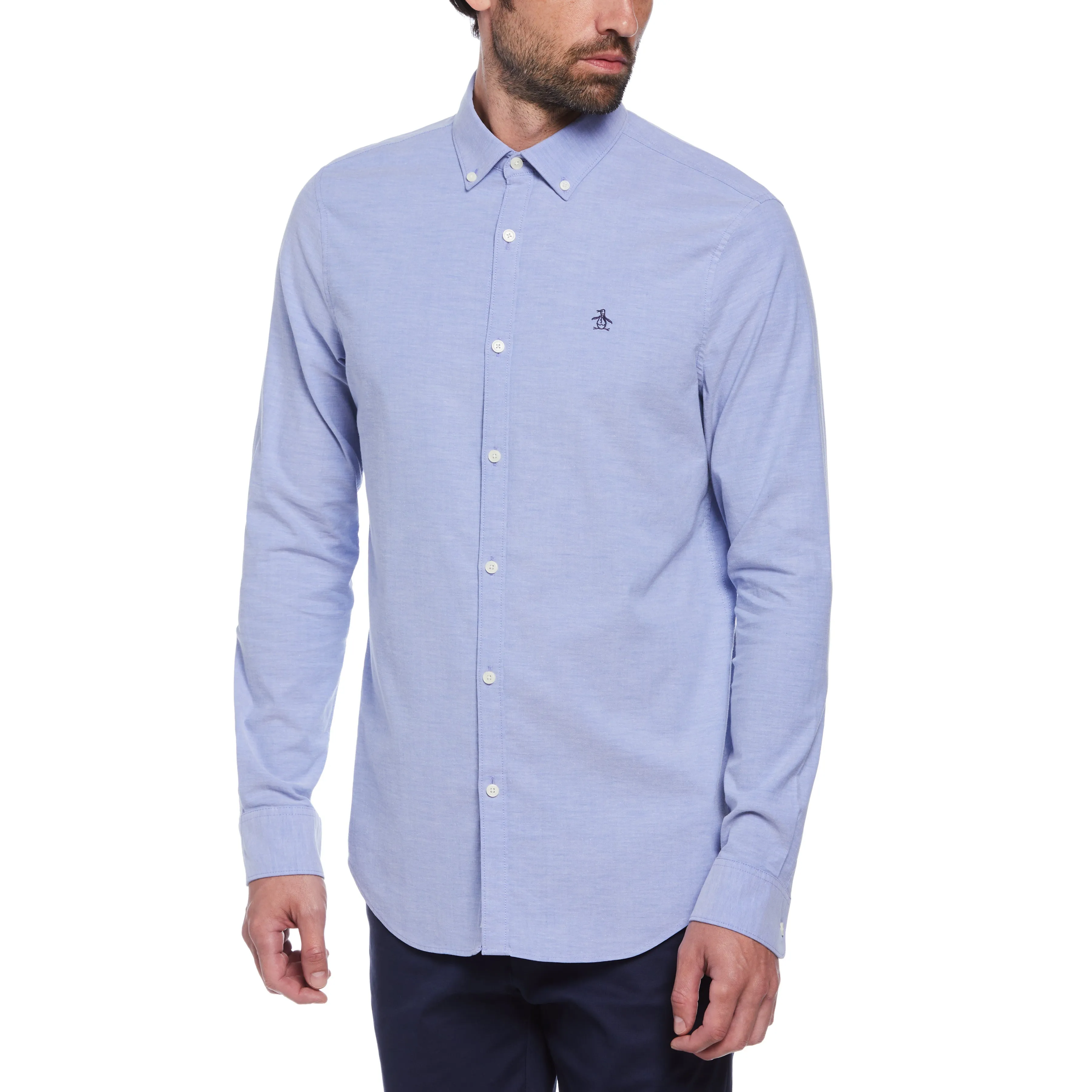 EcoVero™ Oxford Long Sleeve Shirt sold by Original Penguin