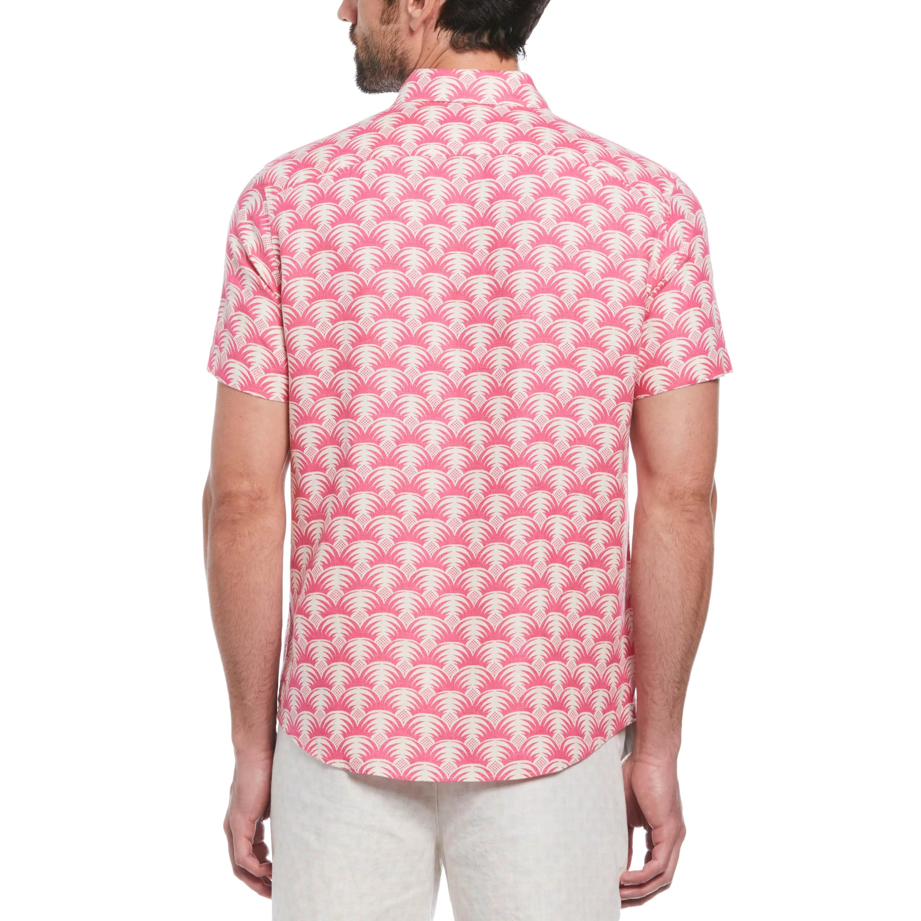 Delave Linen Geometric Palm Print Shirt sold by Original Penguin product image thumbnail 2