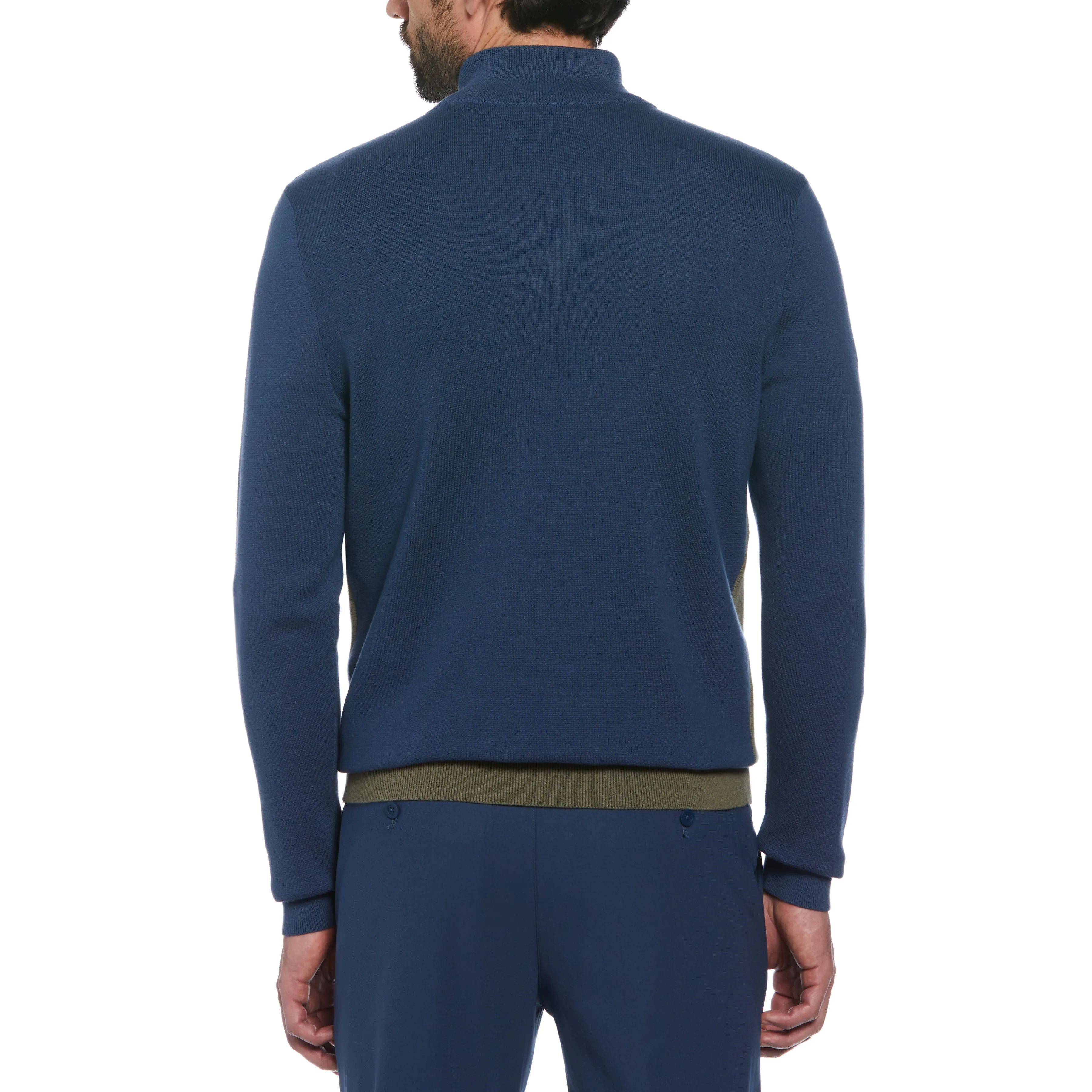 Chest Stripe Quarter Zip Sweater sold by Original Penguin product image thumbnail 2