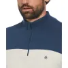 Chest Stripe Quarter Zip Sweater sold by Original Penguin