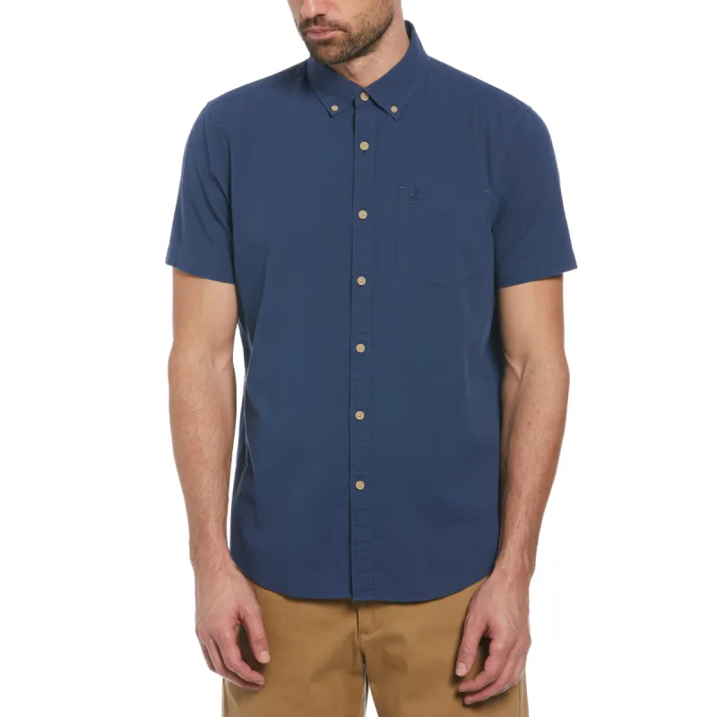 Seersucker Crinkle Yarn Solid Shirt sold by Original Penguin