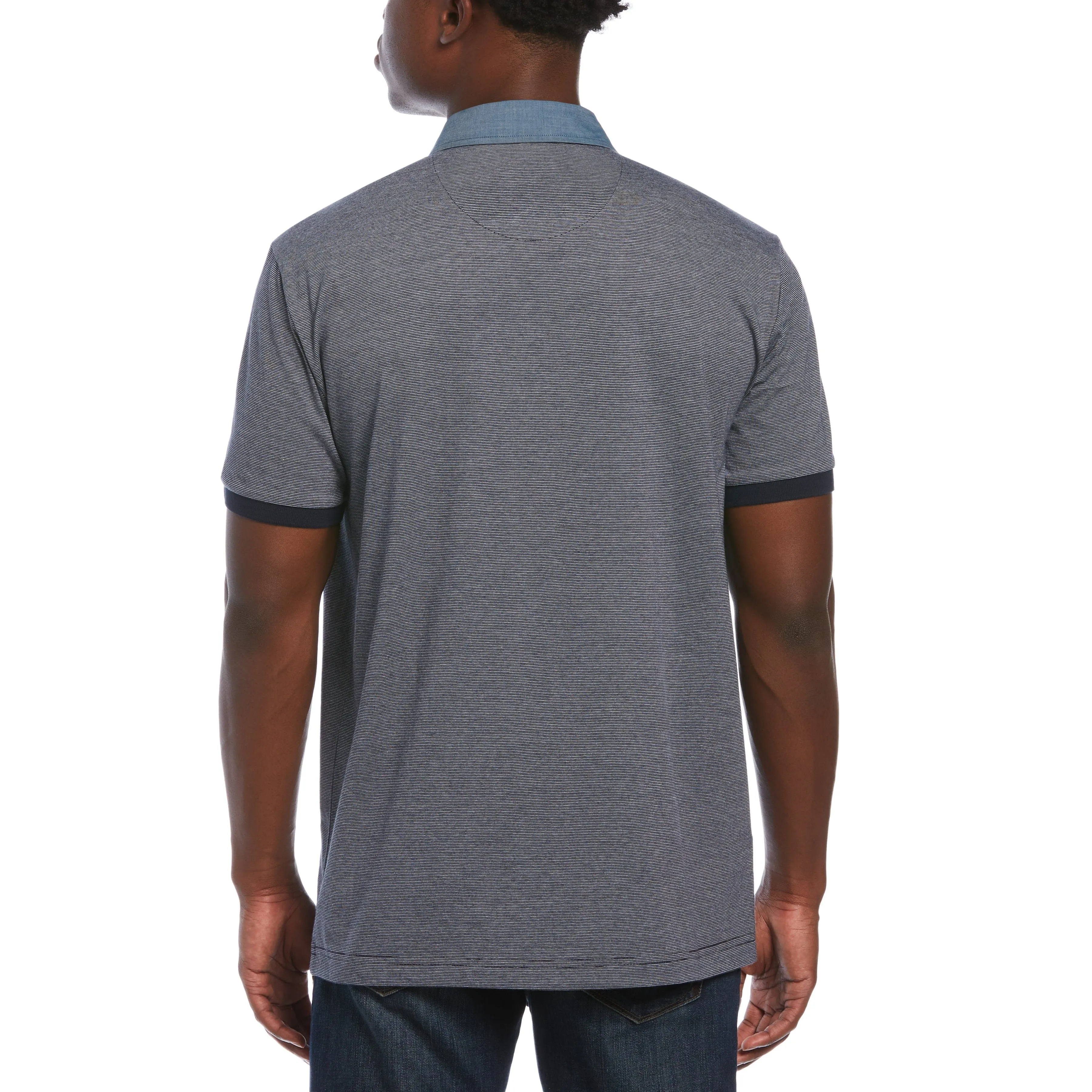 Stripe Chambray Collar Polo sold by Original Penguin product image thumbnail 2