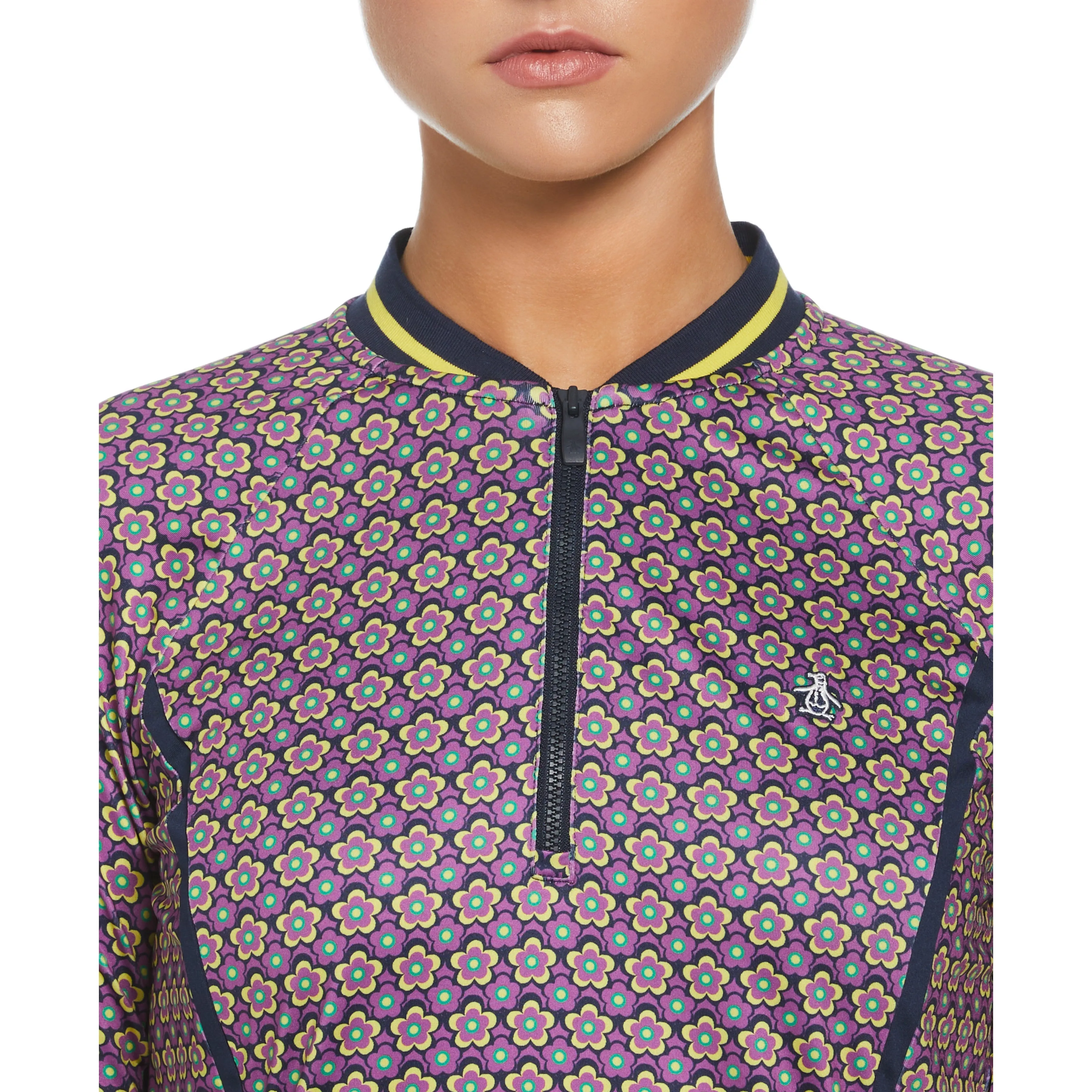 Women's Floral Print Sun Protection 1/4 Zip Shirt sold by Original Penguin product image thumbnail 3