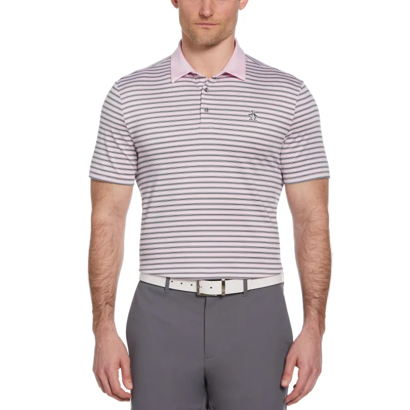 Heritage Stripe Solid Collar Polo sold by Original Penguin