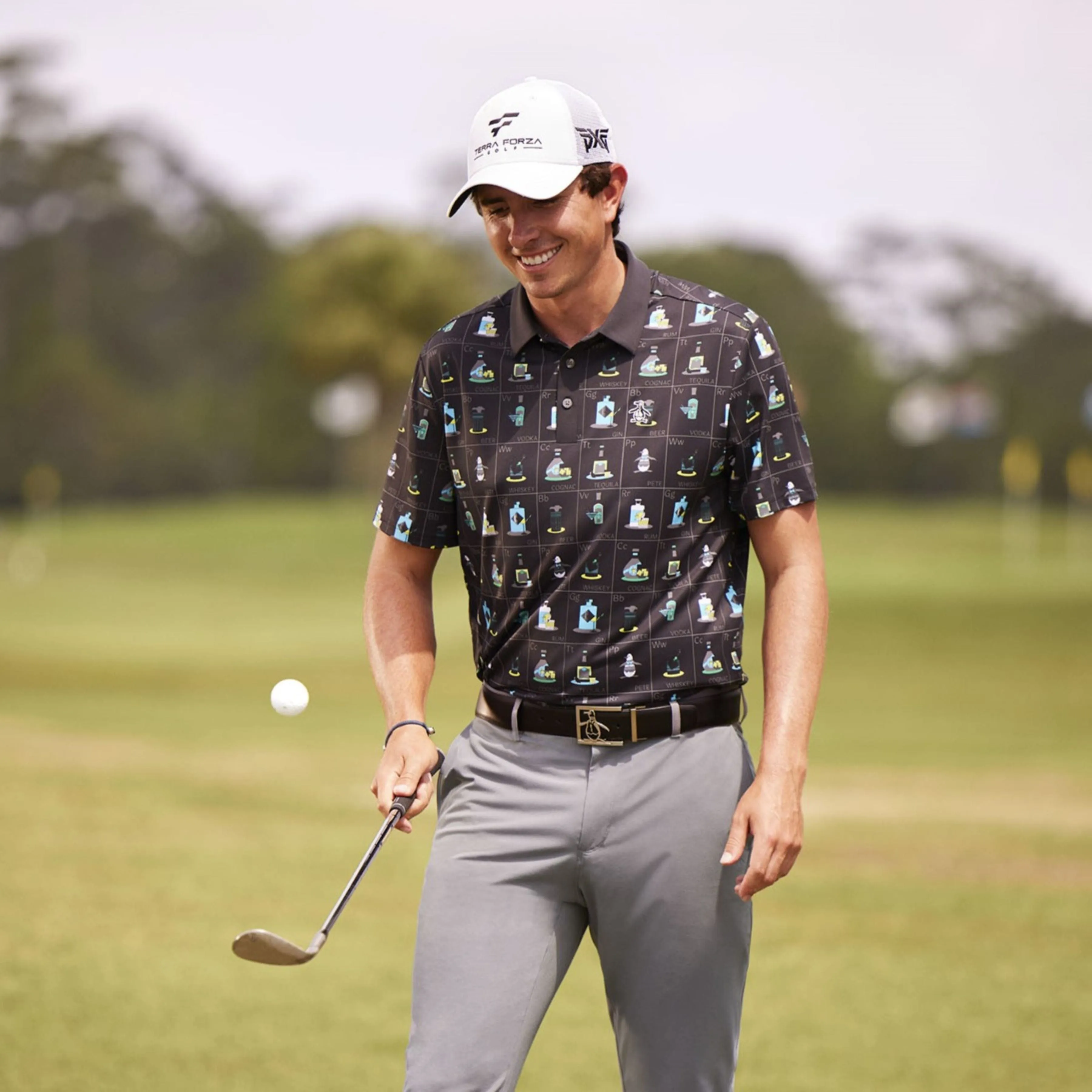 Pete's Flash Cards Print Golf Polo sold by Original Penguin
