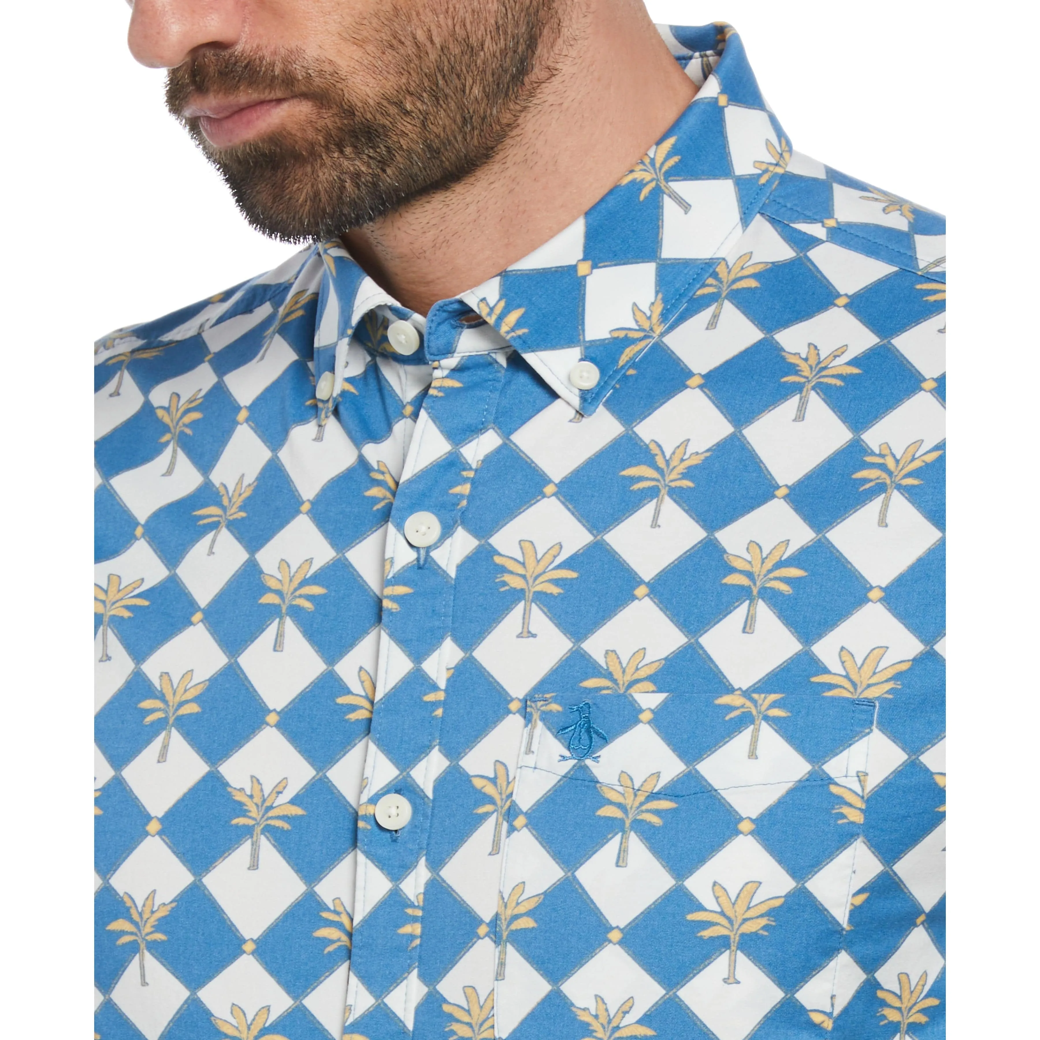 Cotton Twill Palm Tree Tile Shirt sold by Original Penguin product image thumbnail 3