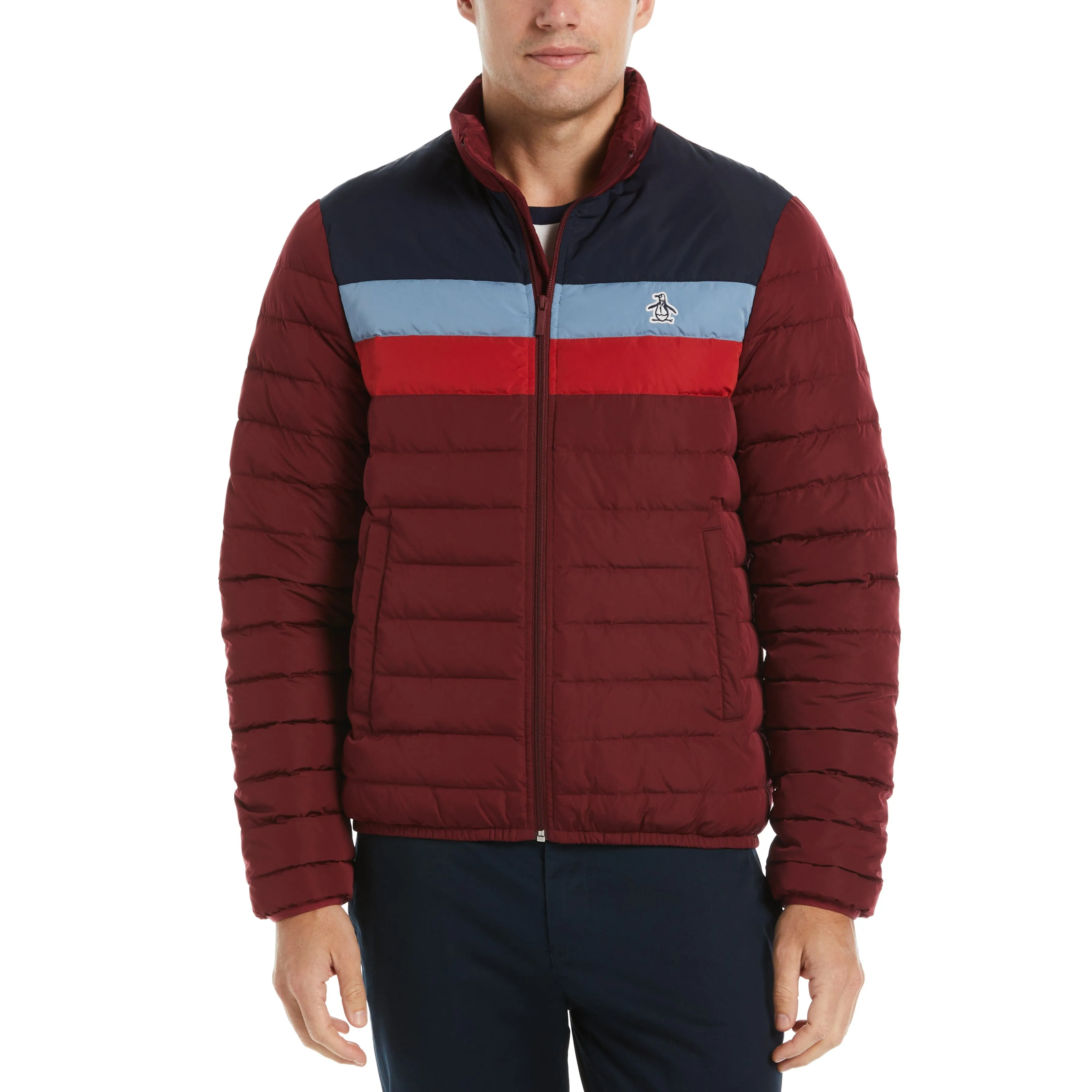 Lightweight Color Block Puffer Jacket sold by Original Penguin