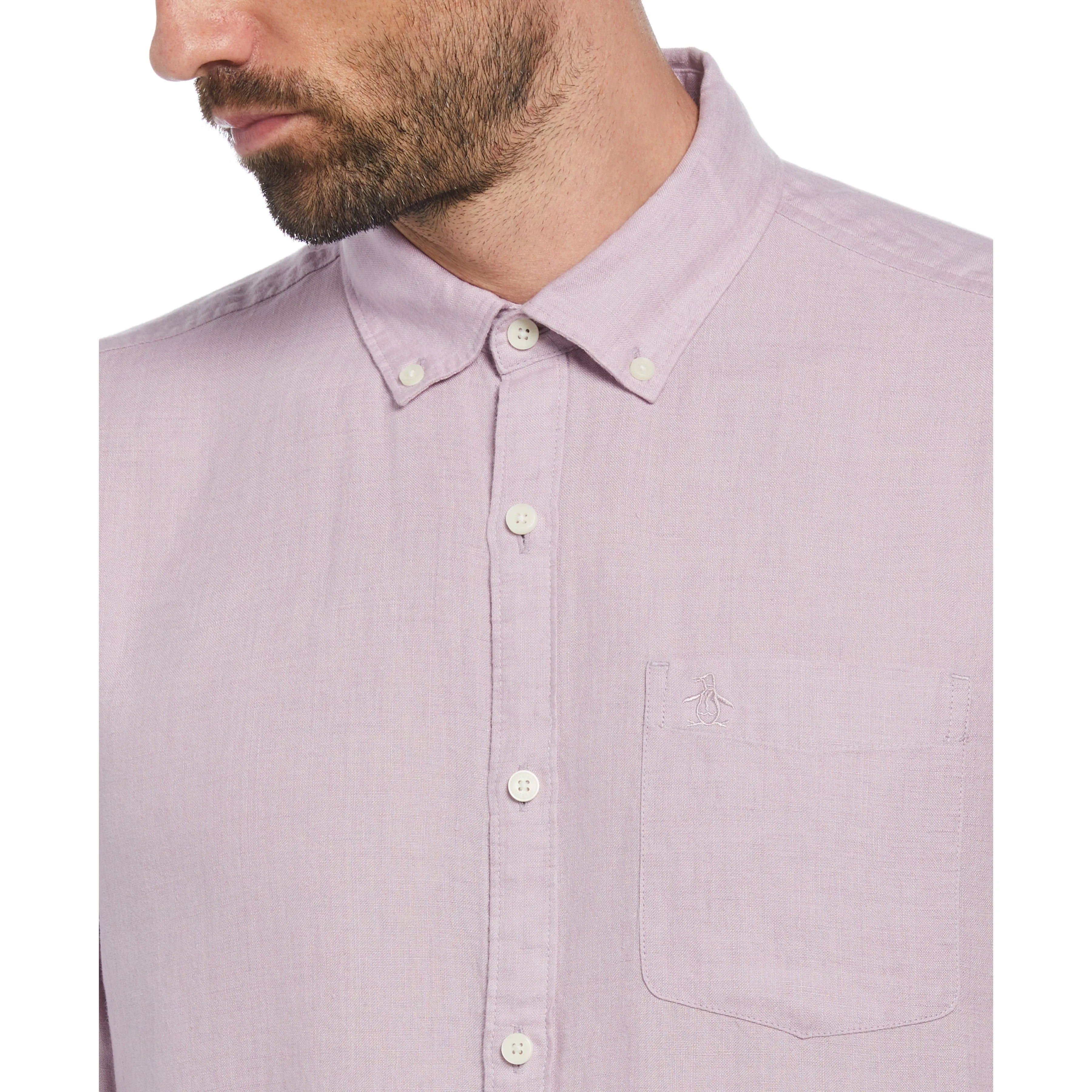 Delave Linen Button-Down Shirt sold by Original Penguin product image thumbnail 3