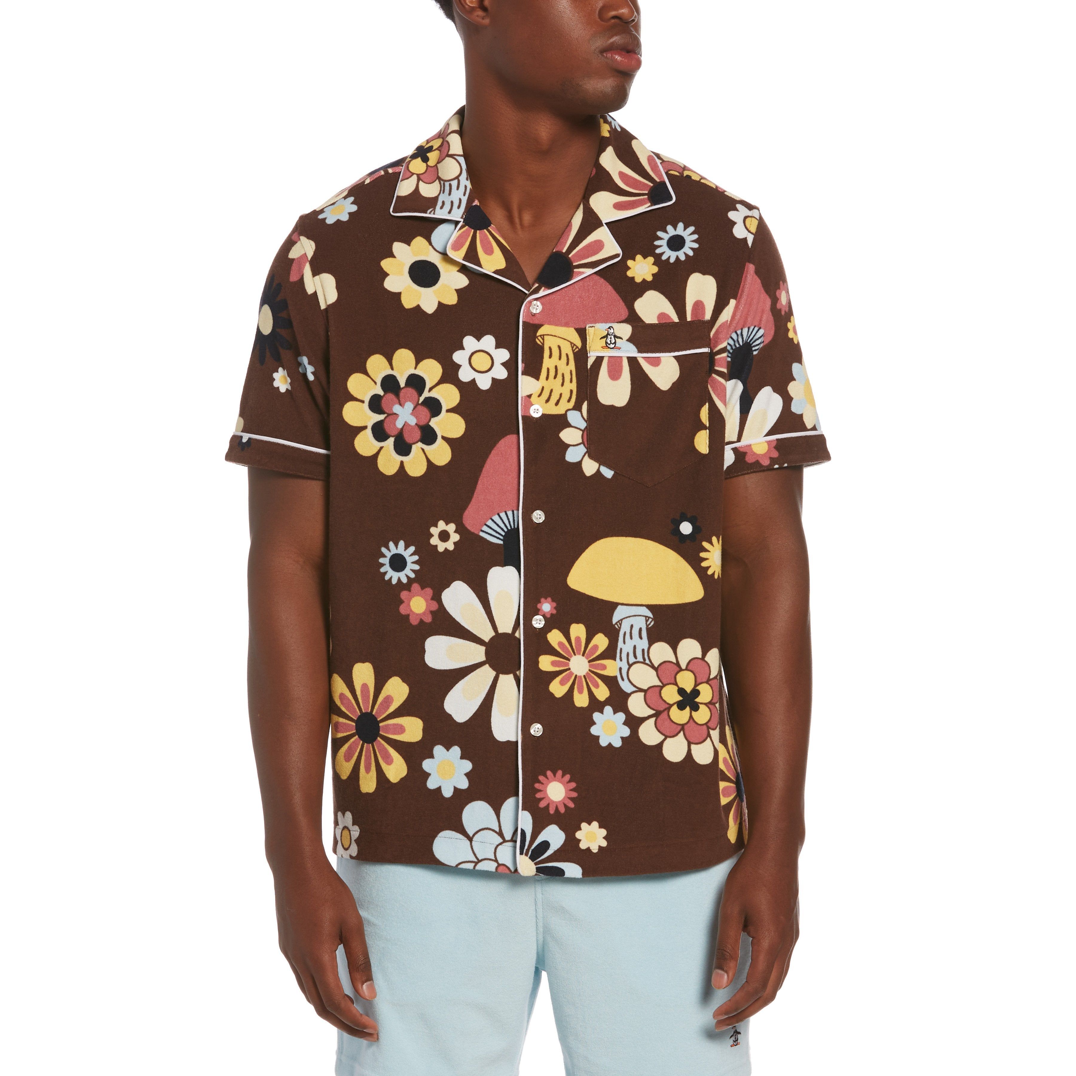 Floral Print Terry Cloth Shirt sold by Original Penguin