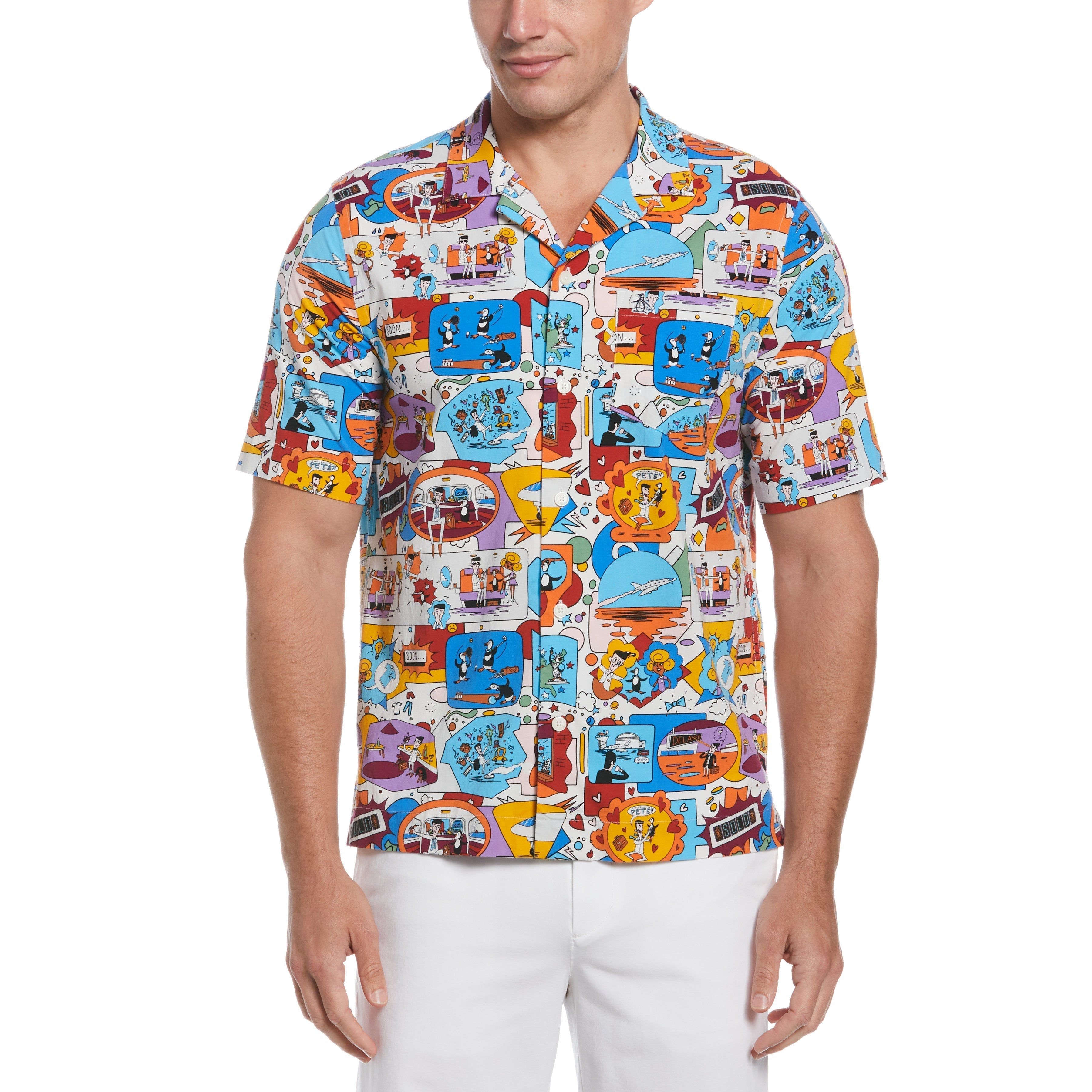 Jethro Haynes Print Bowling Shirt sold by Original Penguin