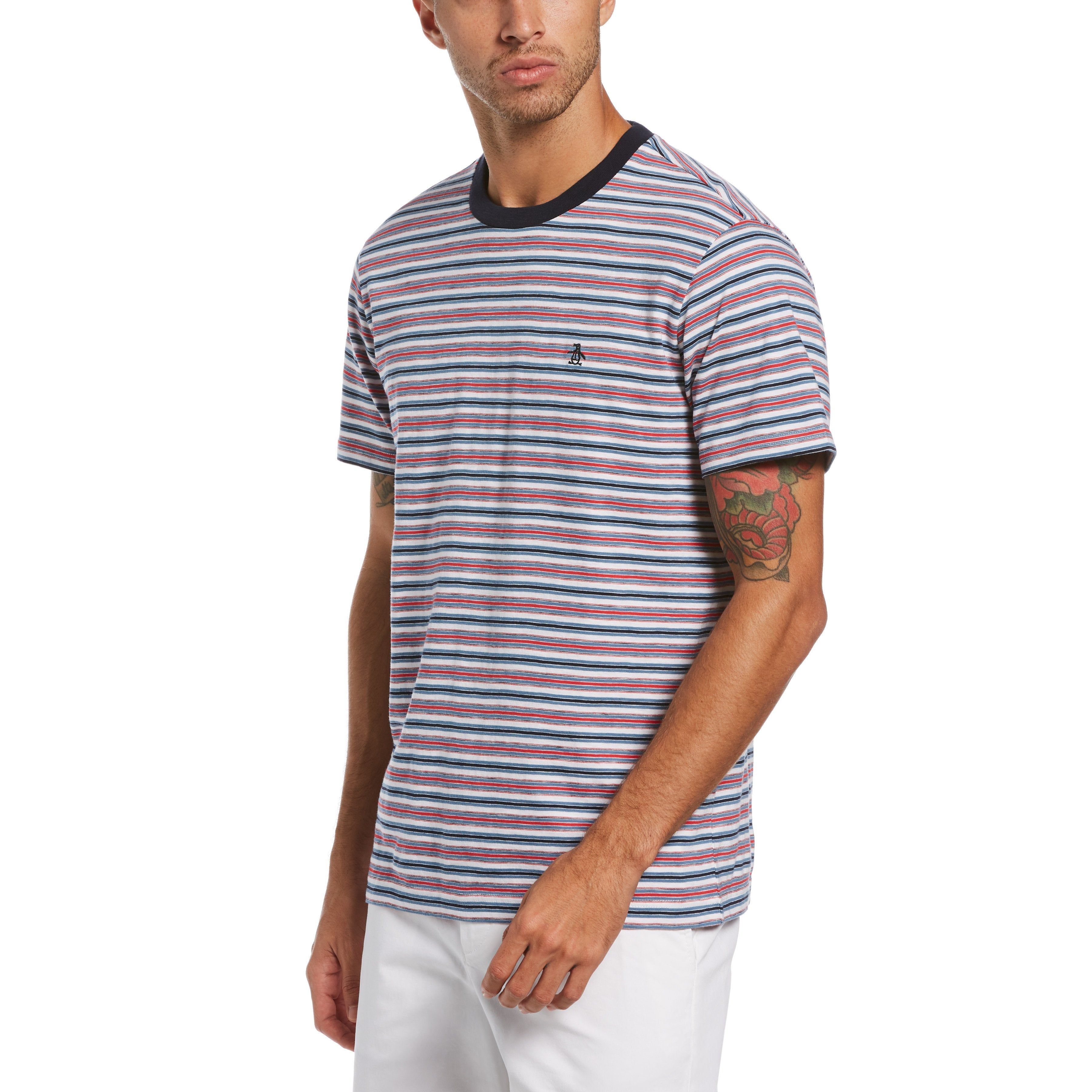 Multi Stripe Slub Tee sold by Original Penguin