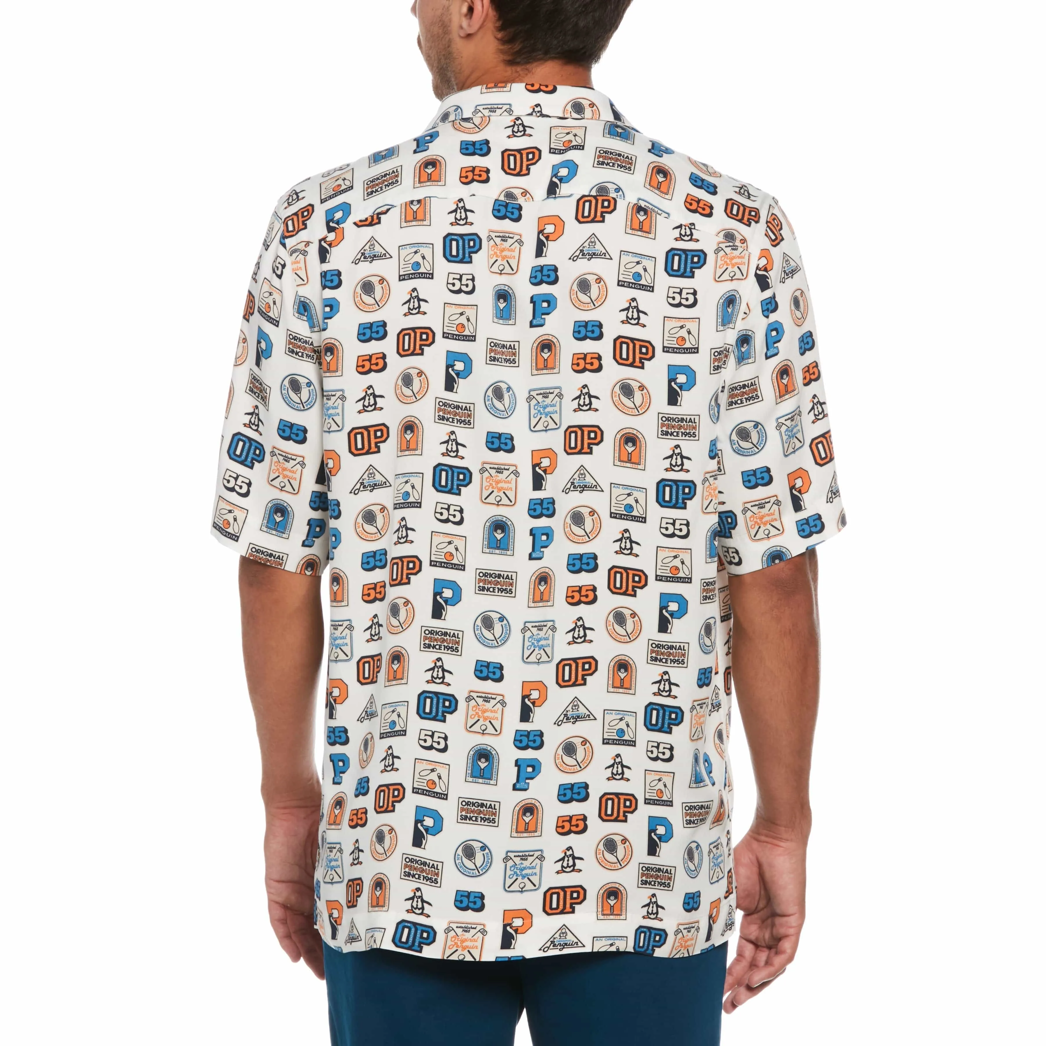 Ecovero™ All Over Collegiate Print Shirt sold by Original Penguin product image thumbnail 2
